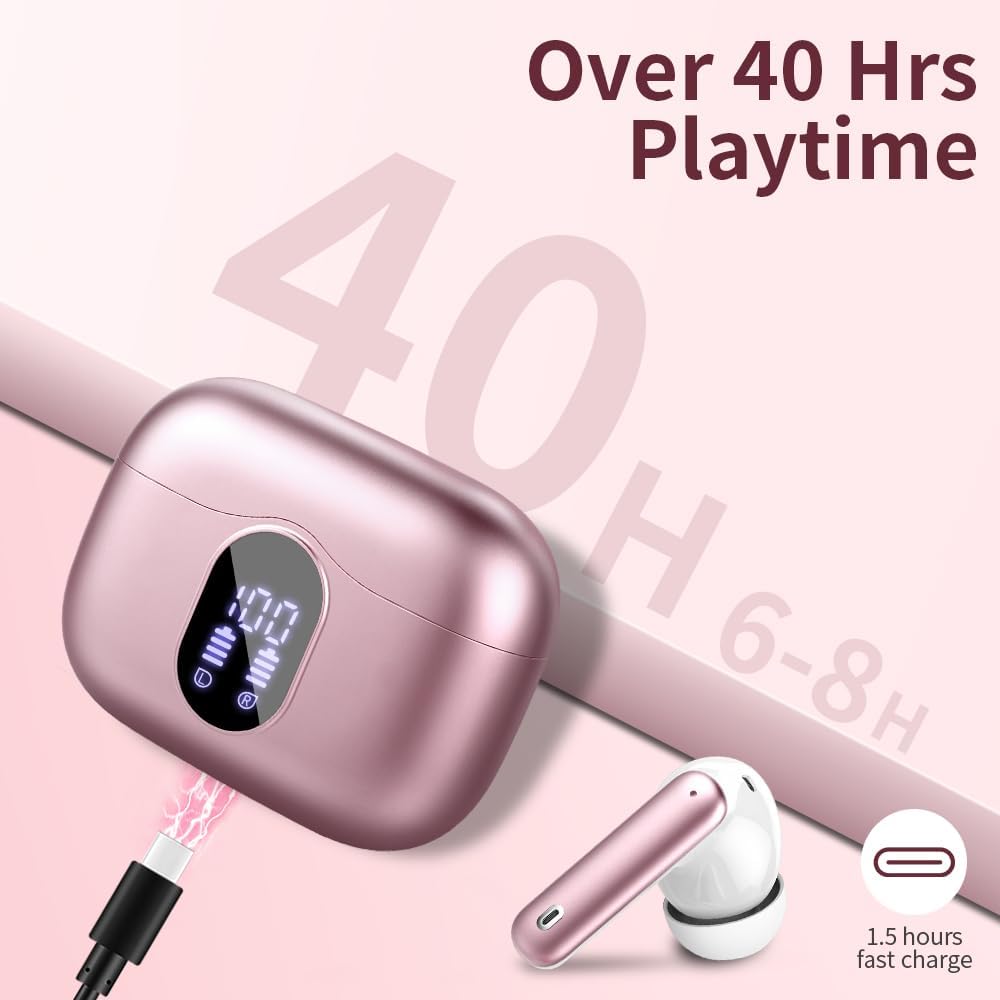 Kabellose In-Ear-Kopfhörer, Roségold