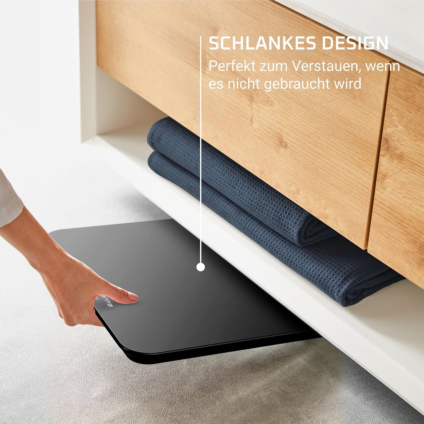 Premiss 2.0 Personenwaage mit LCD-Display, Schwarz