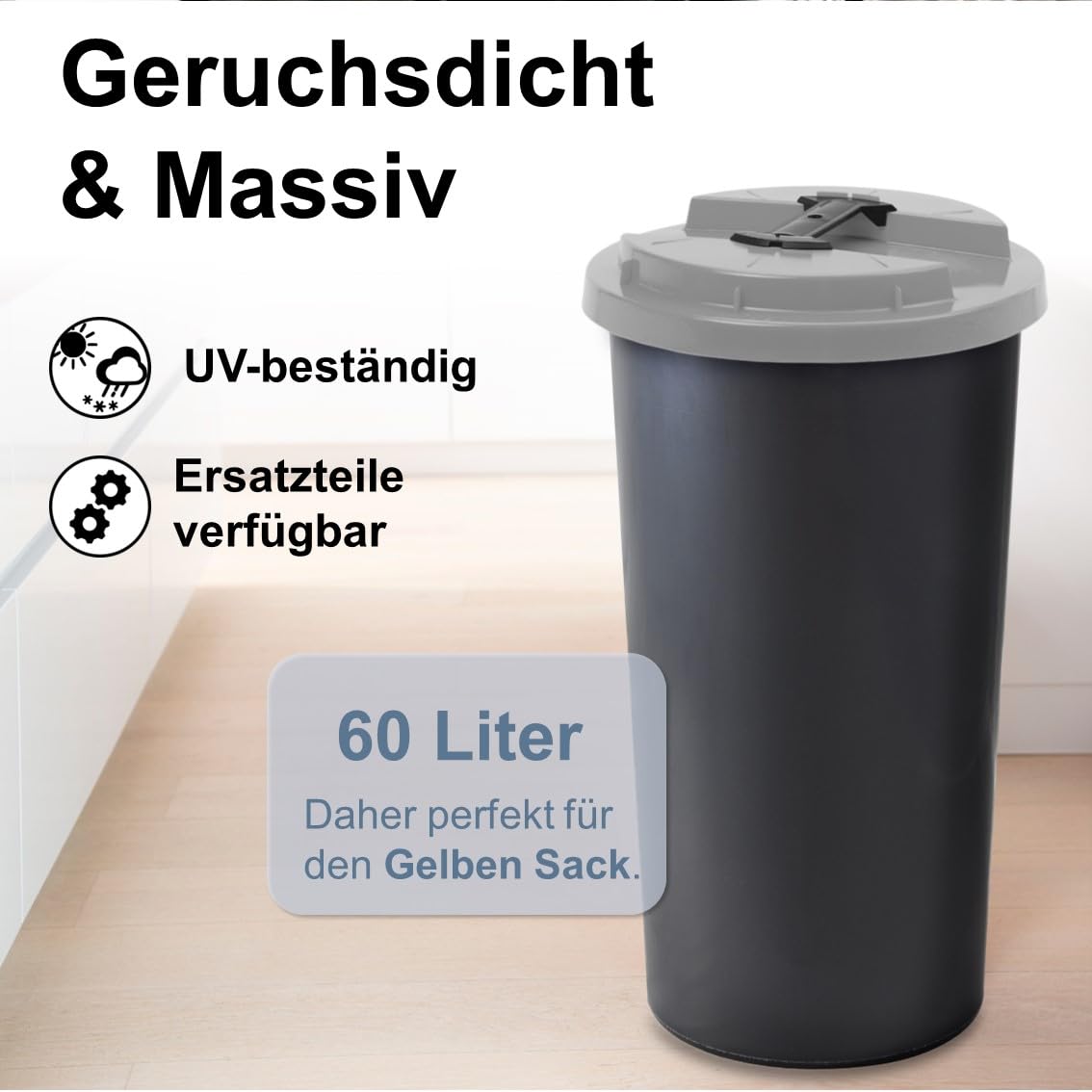 Müllsackständer für Gelbe Säcke, Hellgrau