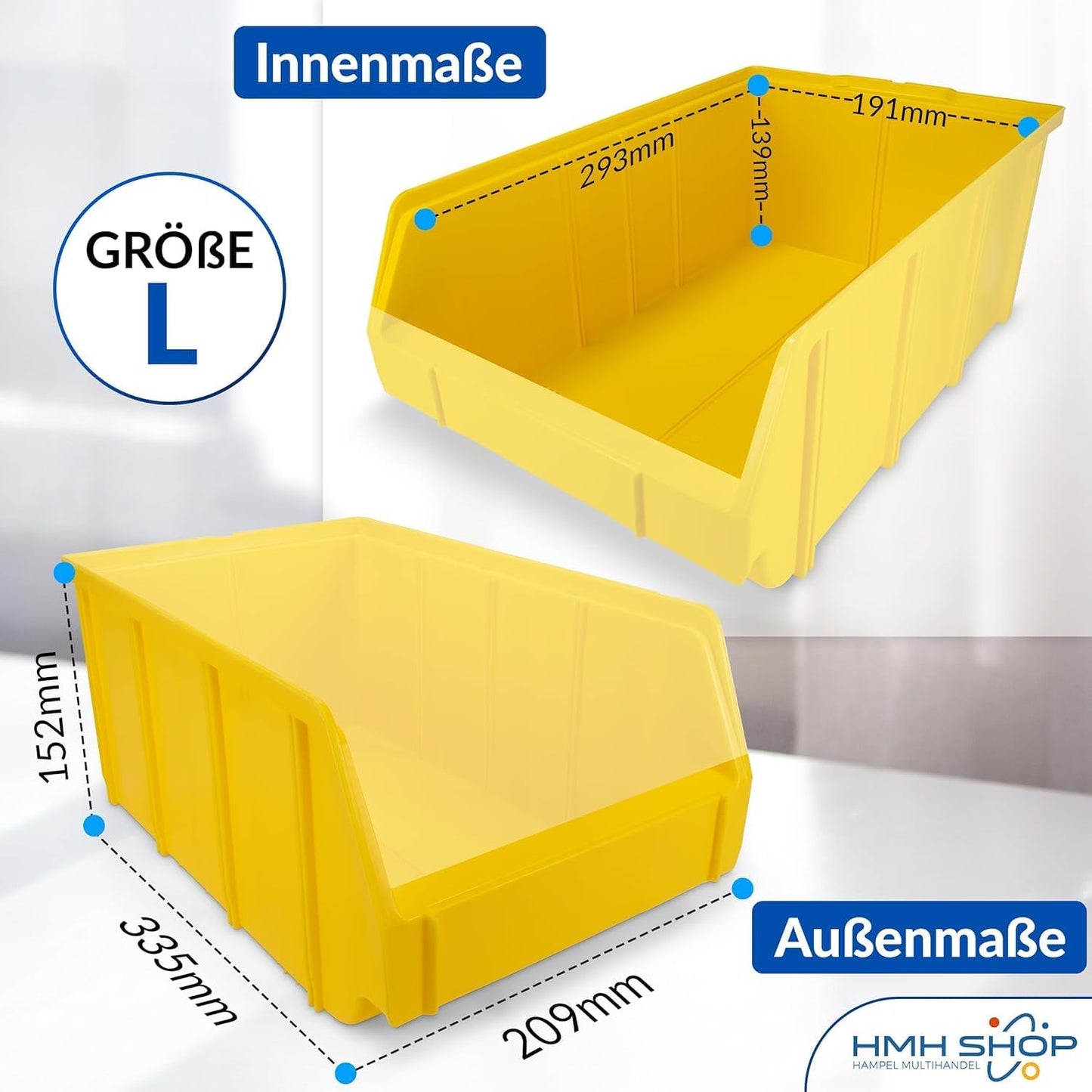8er Set Stapelboxen