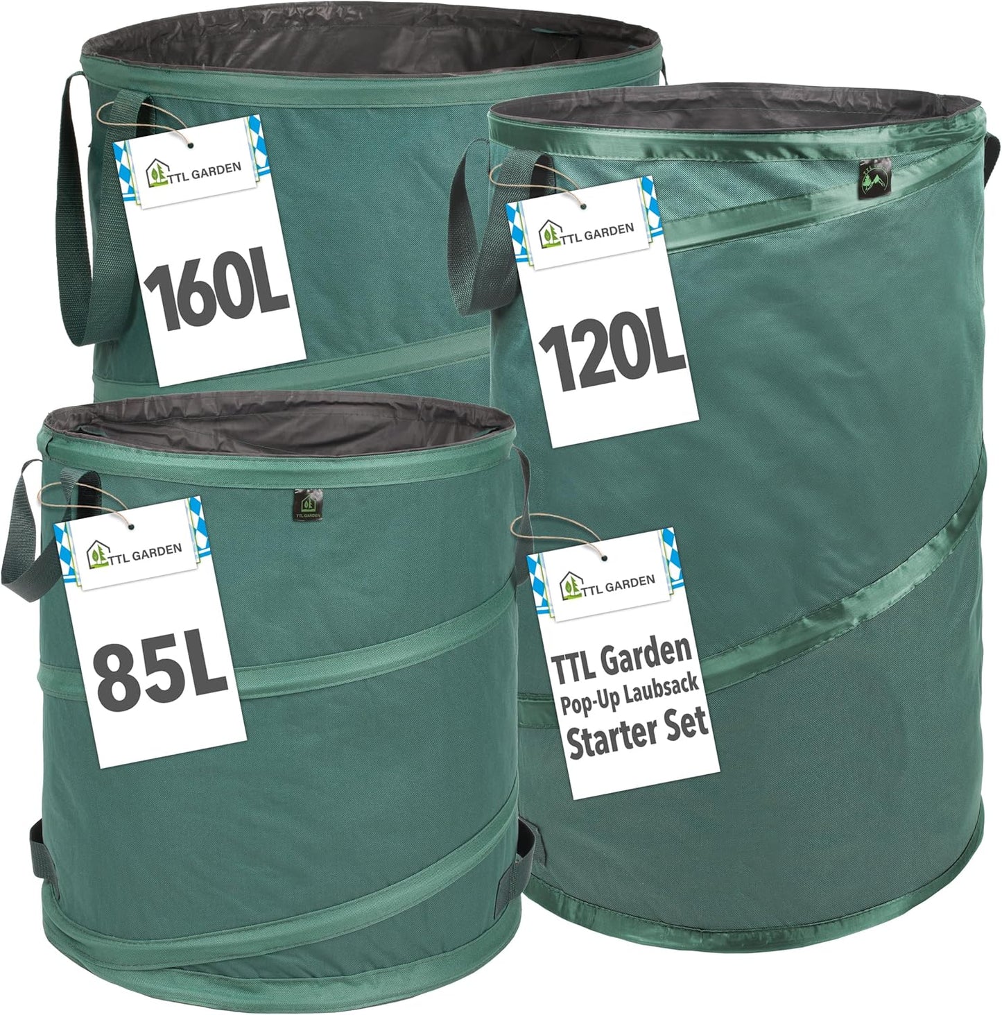 Pop Up Gartensack Starter Set, 85L 120L 160L 1x
