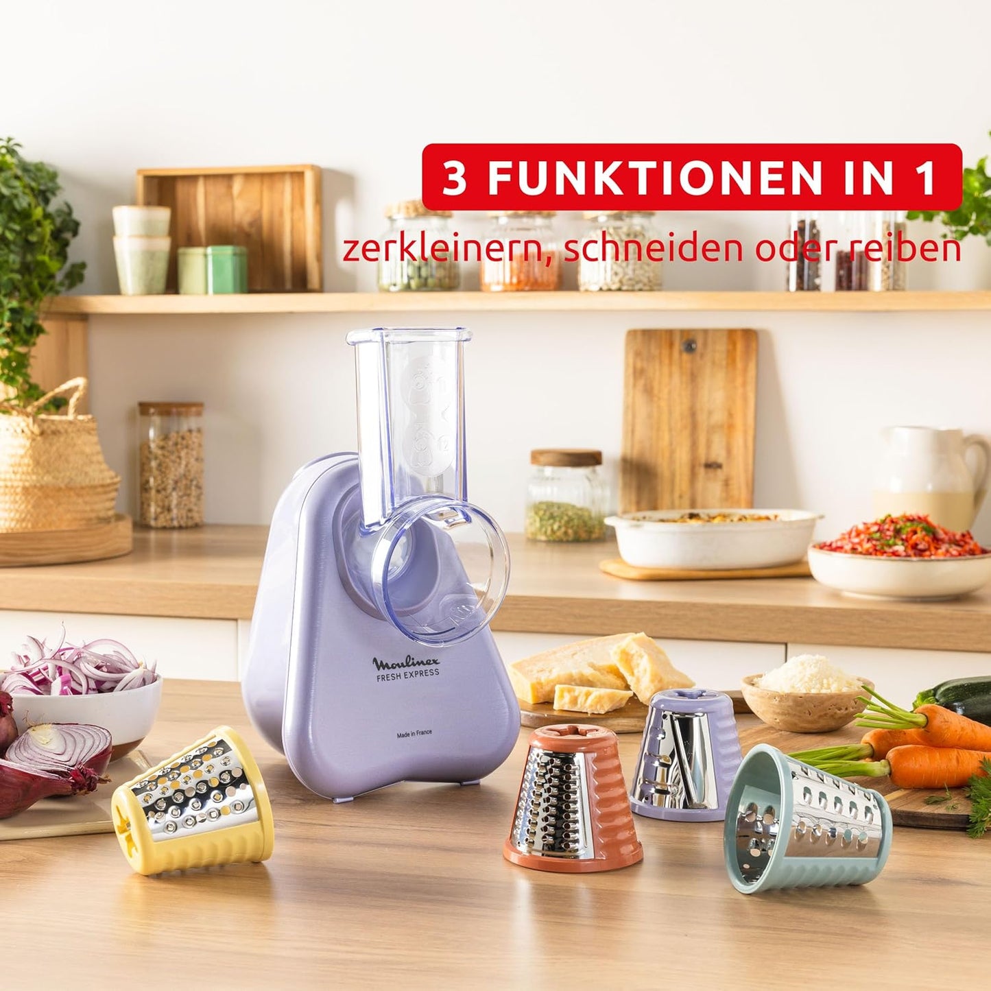 Fresh Express Gemüsereibe, Fresh Express 4-in-1 | Lila