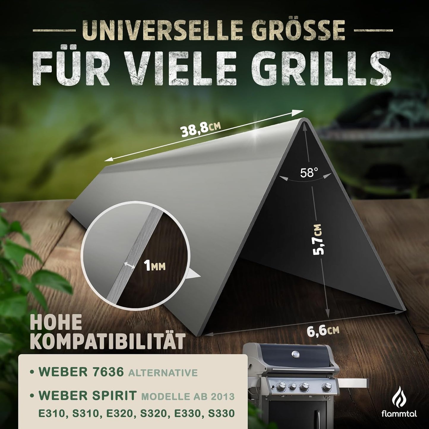 5 Stück Aromaschienen Flave für Weber Spirit