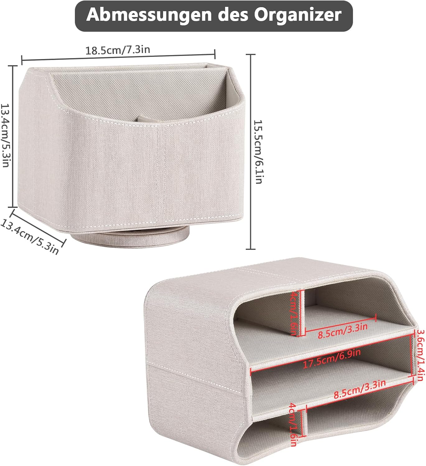 360-drehender Fernbedienungshalter, Beige