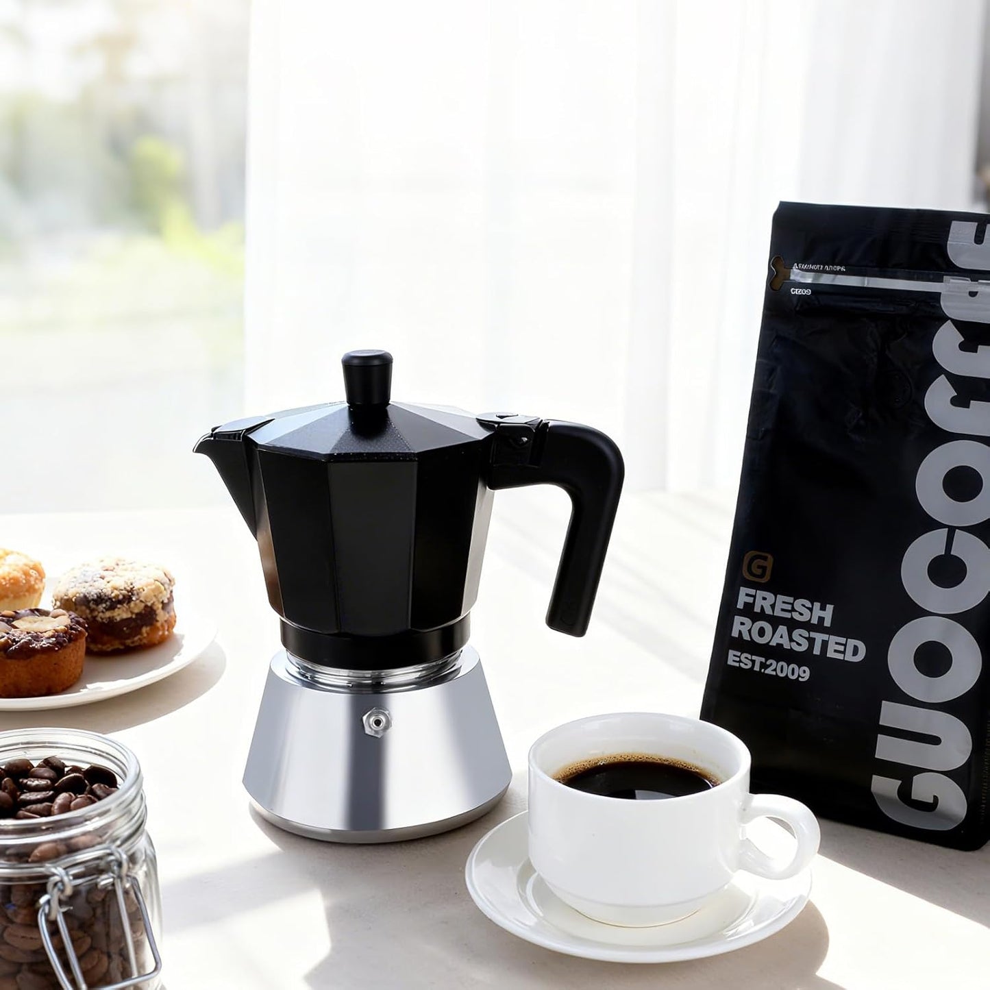 Espressokocher, Black And White