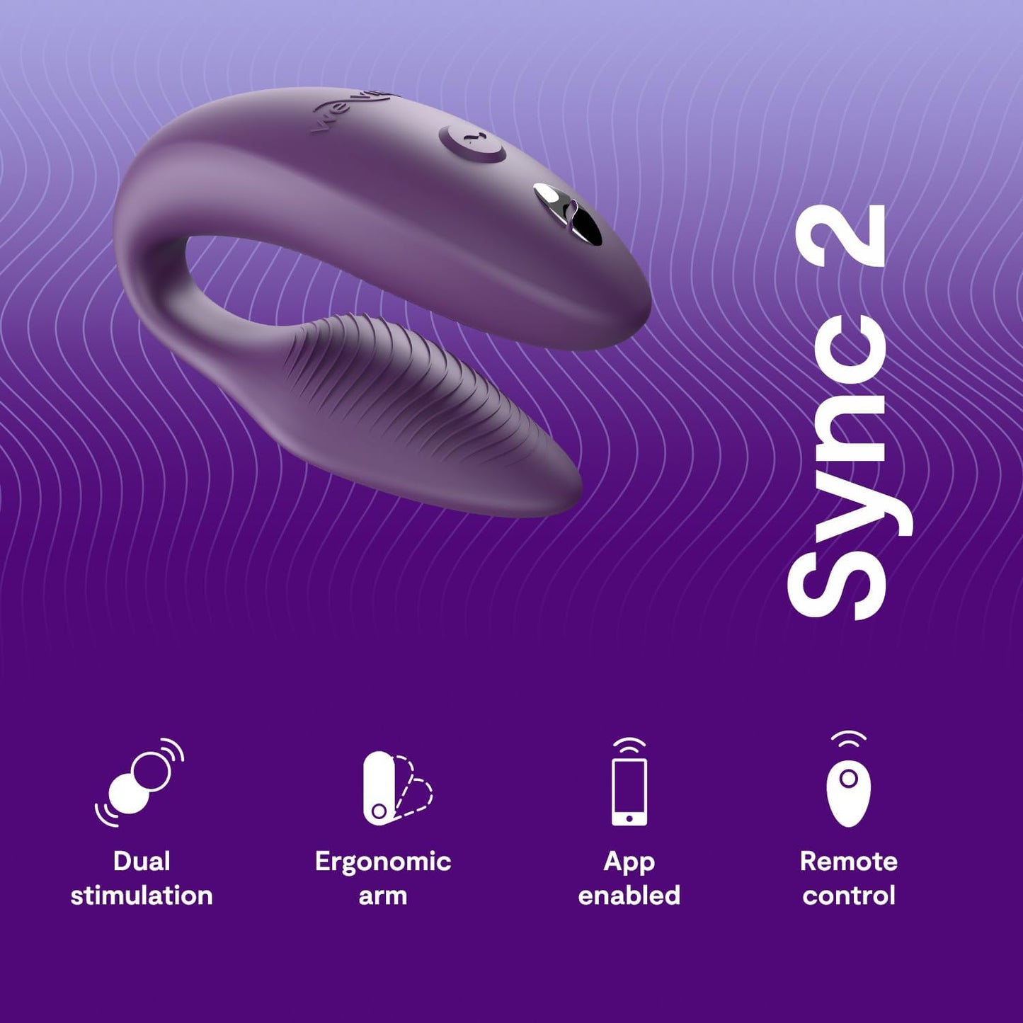 Paarvibrator Sync 2 mit App-Steuerung, Lila