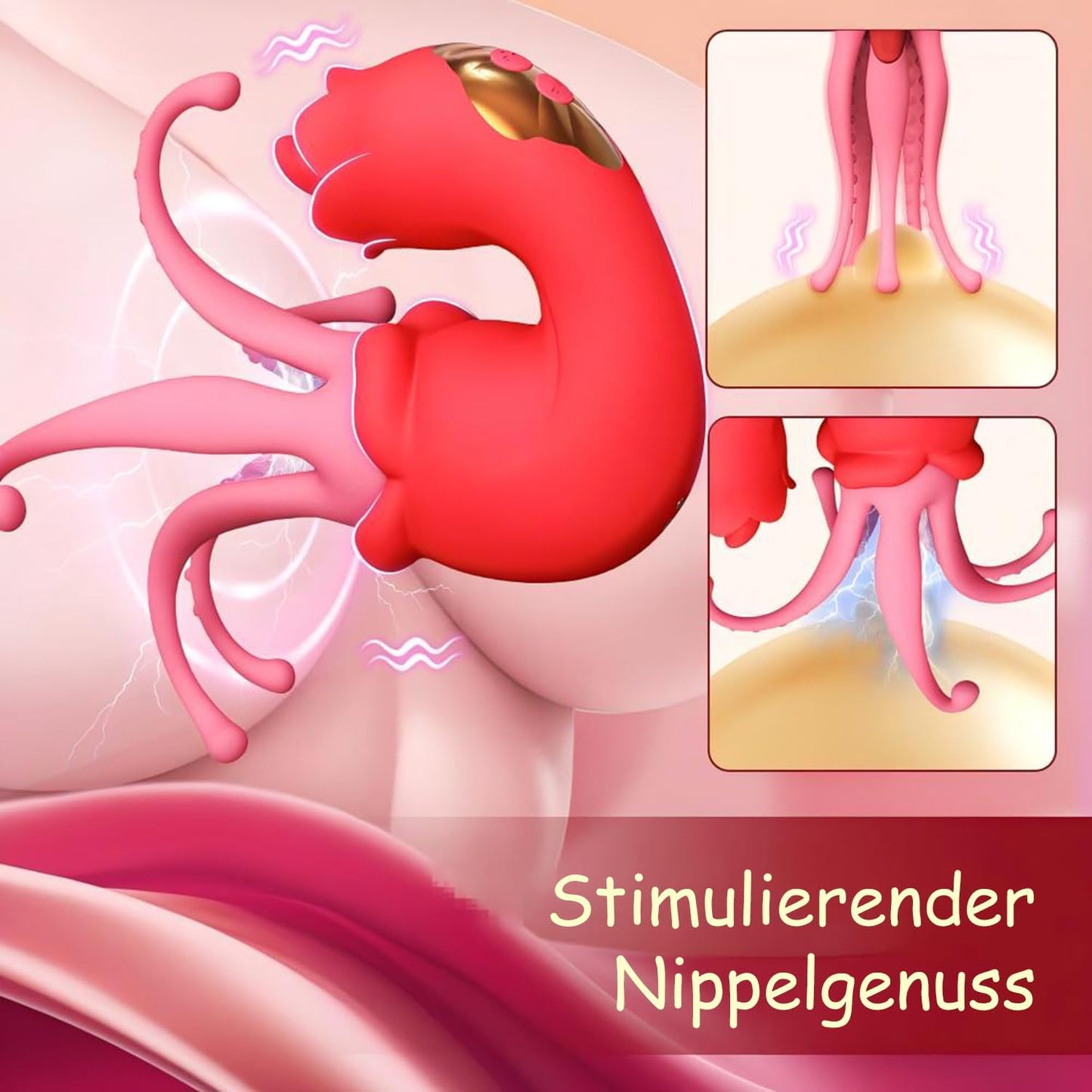 Rosen Zungenvibrator mit 7 Modi