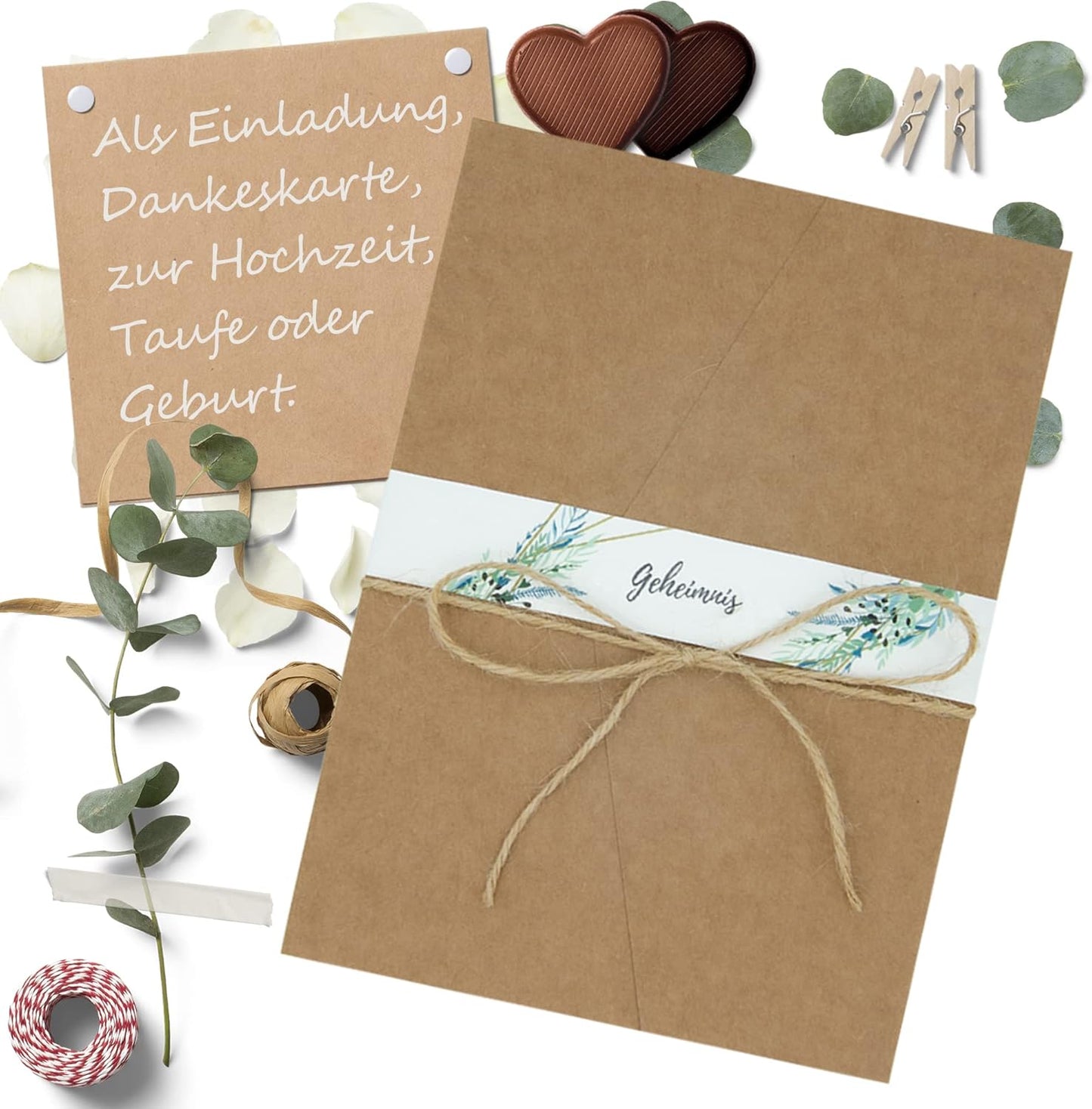 50 Stk. Hochzeitskarten, 50 Stück