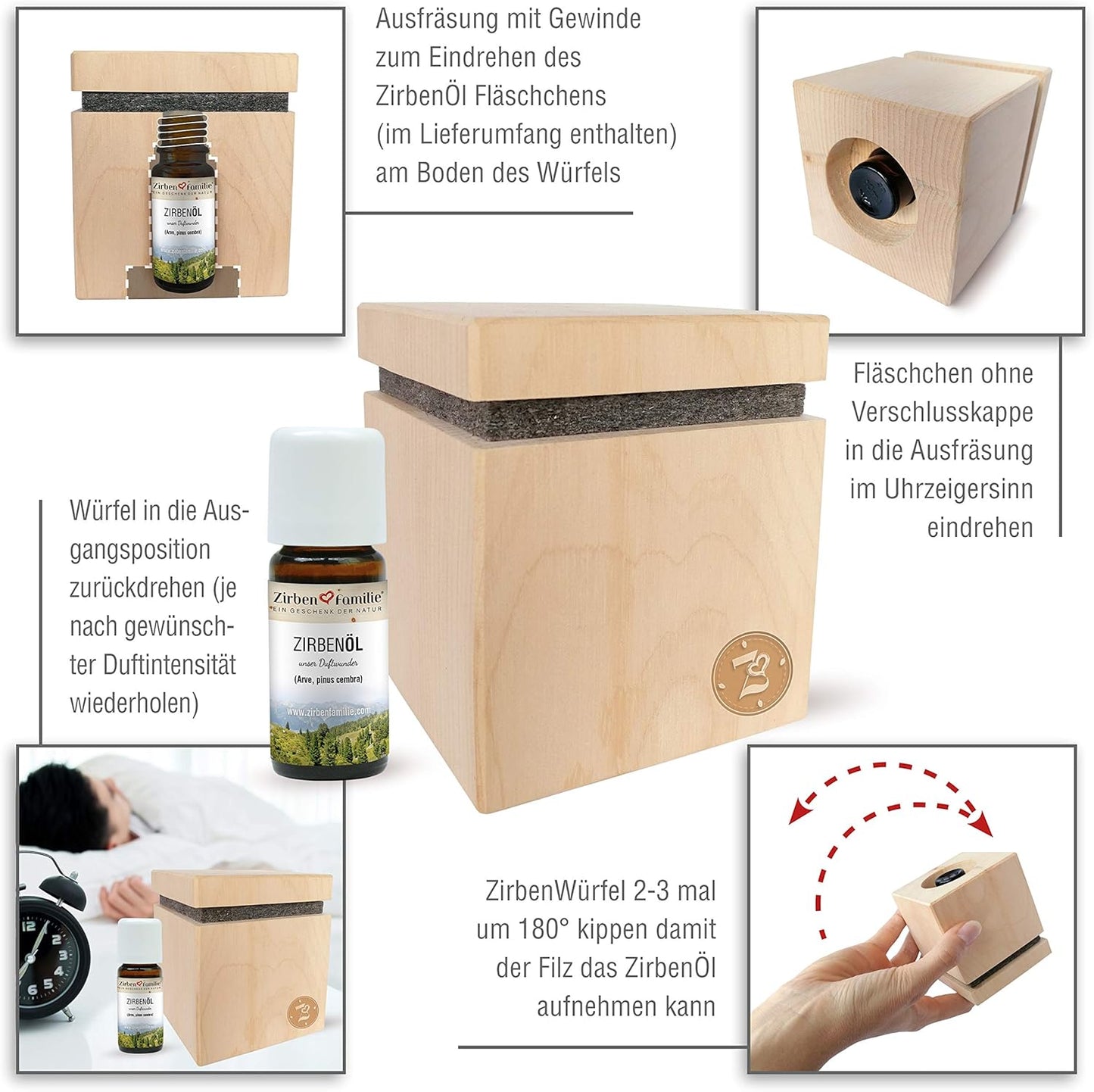 Zirbenwürfel, Premium Würfel Single
