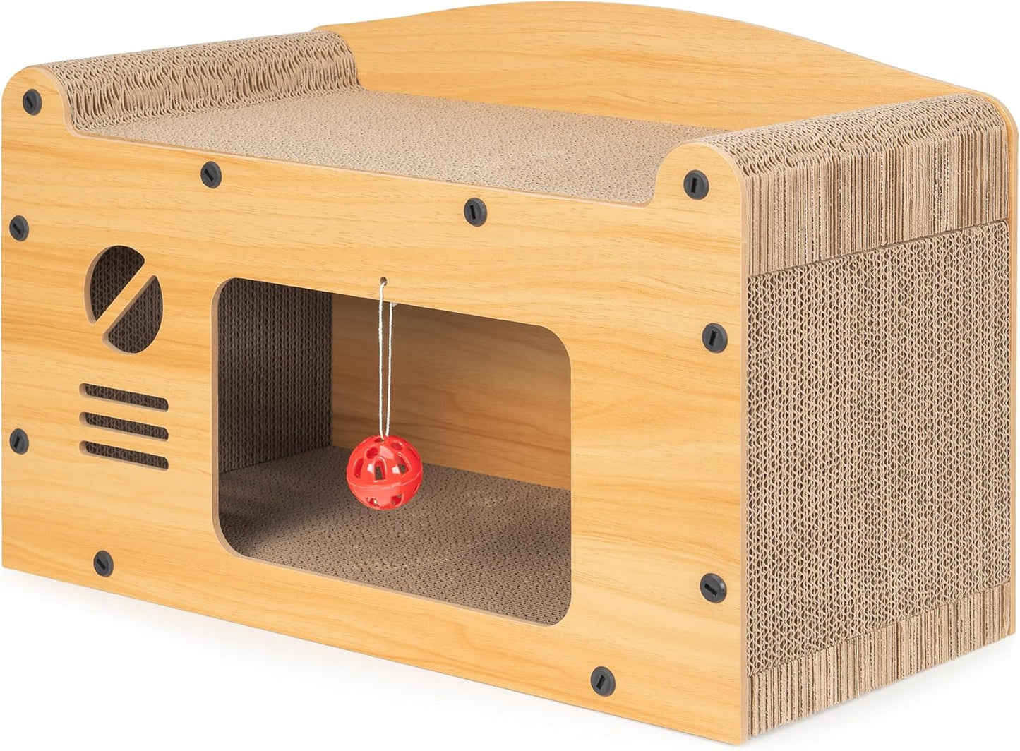Katzen-Kratztonne mit Höhle, Höhe: 29 cm