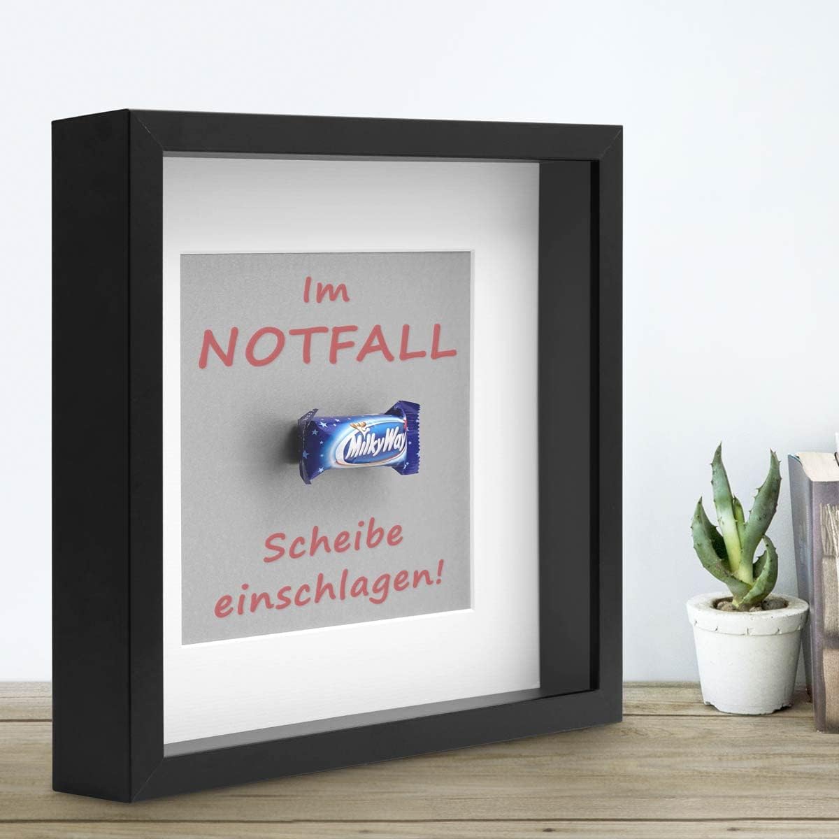 3D Objektrahmen zum Befüllen, 30x30 cm / 1x, Schwarz Tief