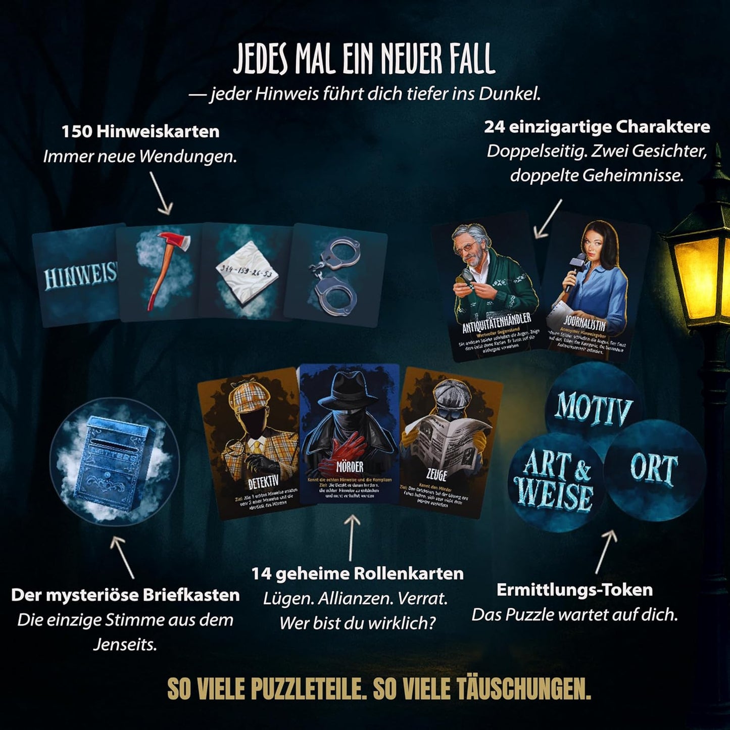 Ghost Letters Krimispiel mit geheimen Rollen ab 14, Deutsch