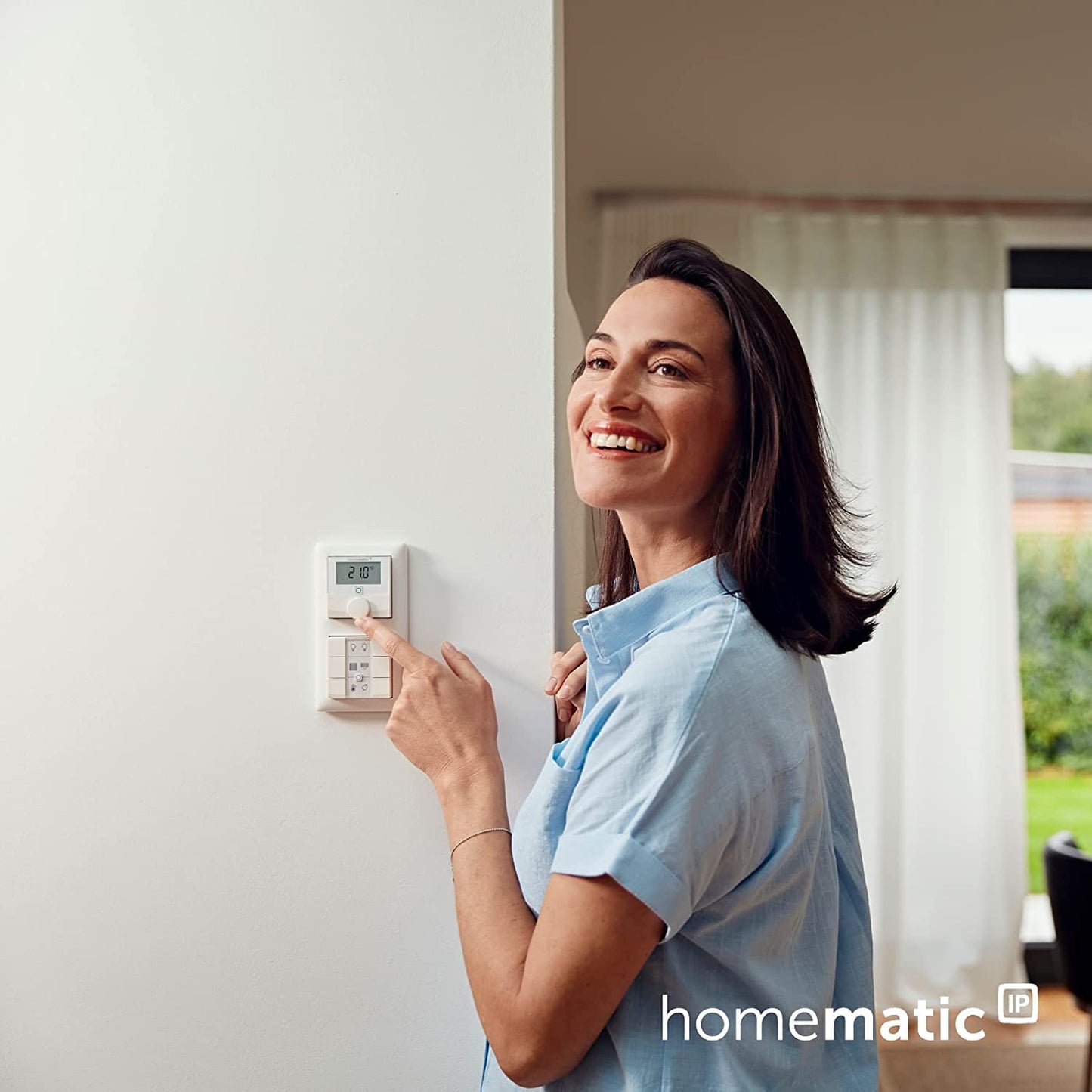 Wandthermostat mit Luftfeuchtigkeitssensor (HMIP-WTH-1)