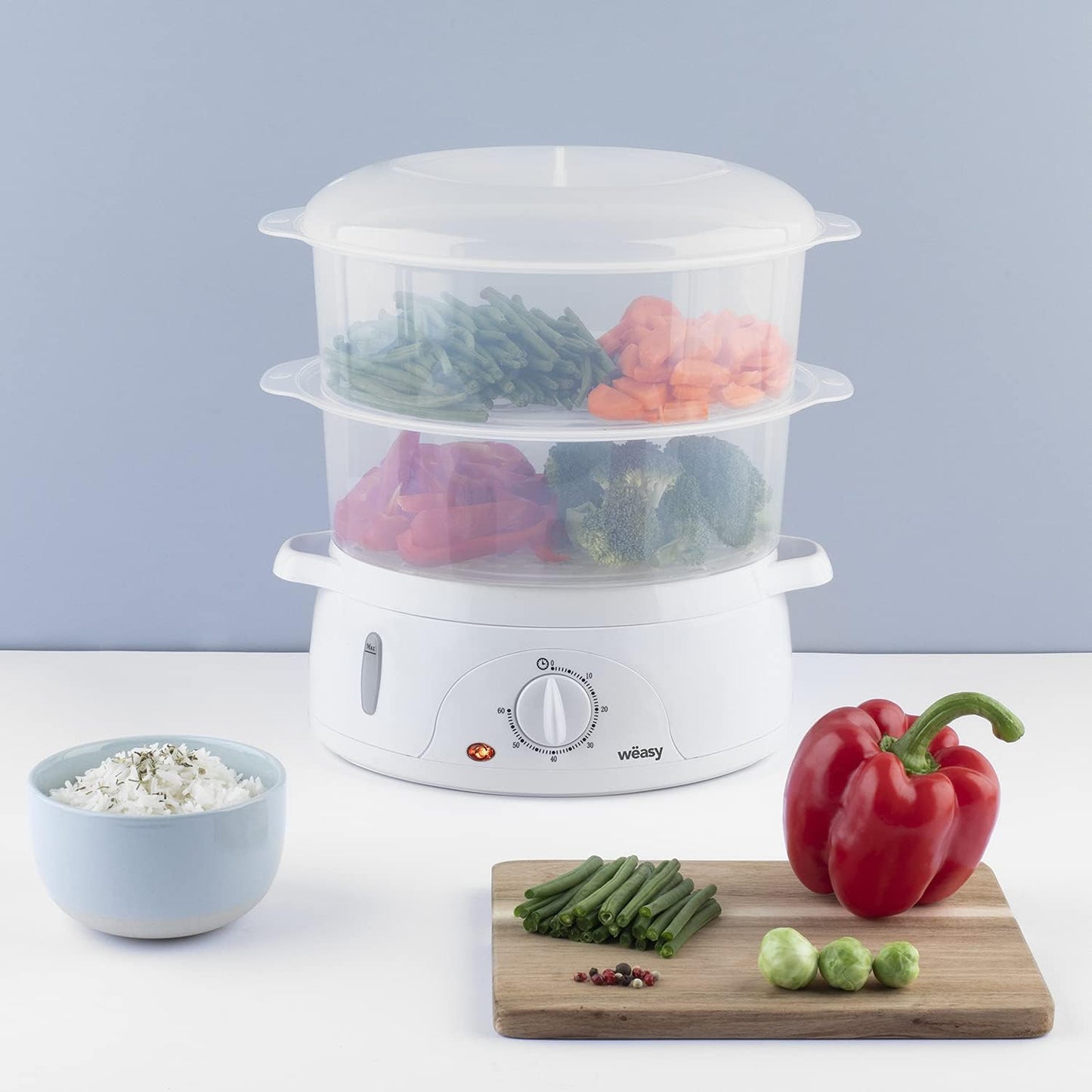 Elektrischer Dampfgarer VEGE8 mit 3 Schalen