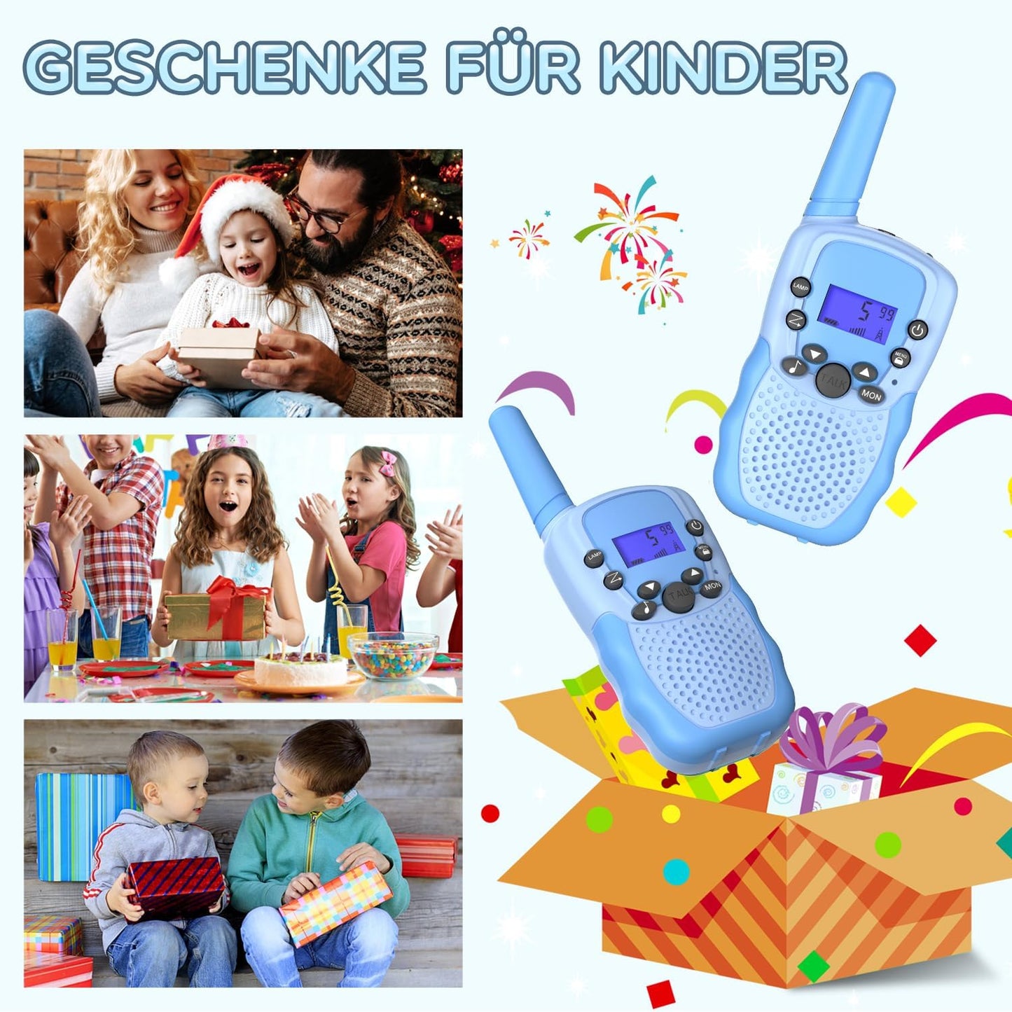 Walkie Talkie für Kinder, hellblau