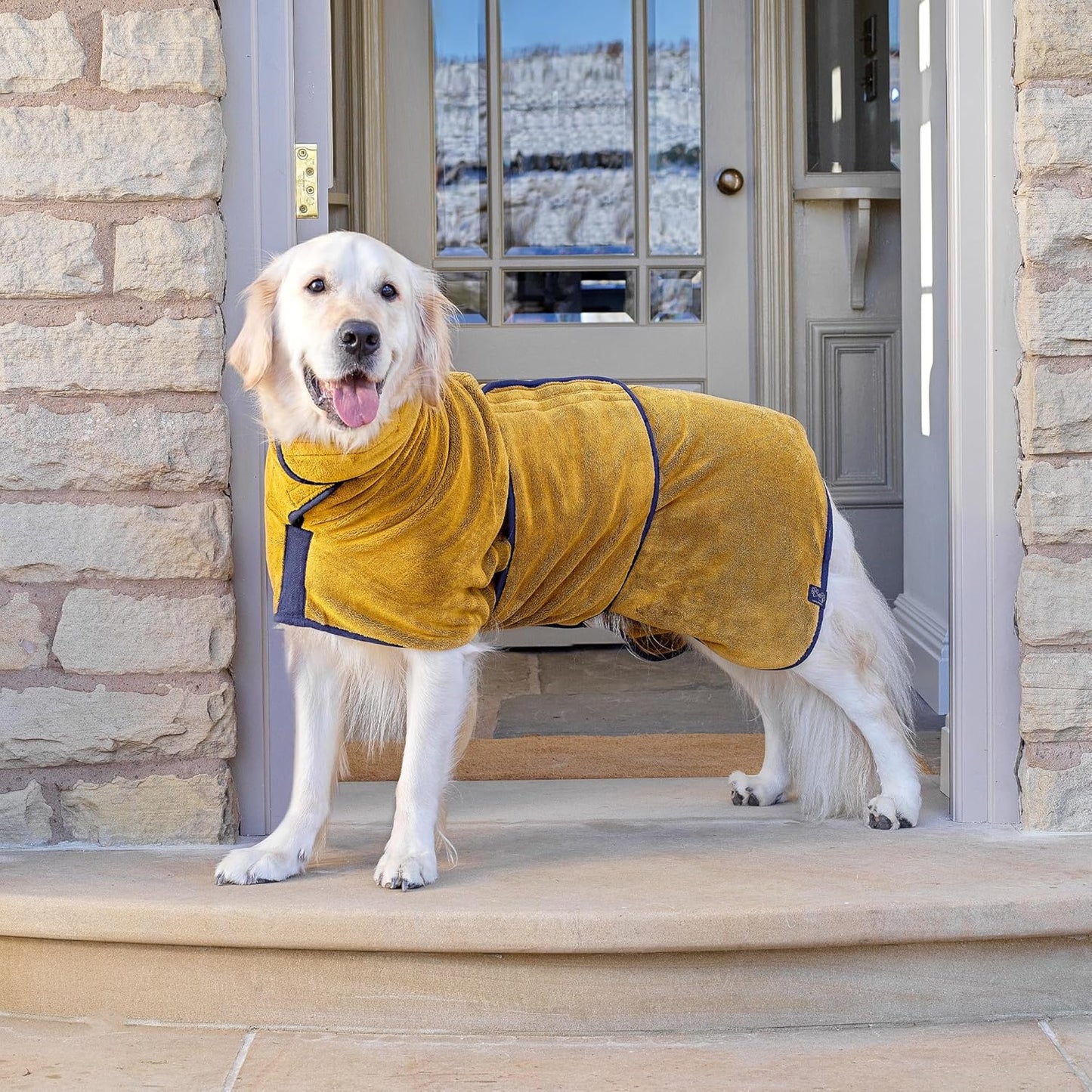 Hundebademantel, Ocker XL