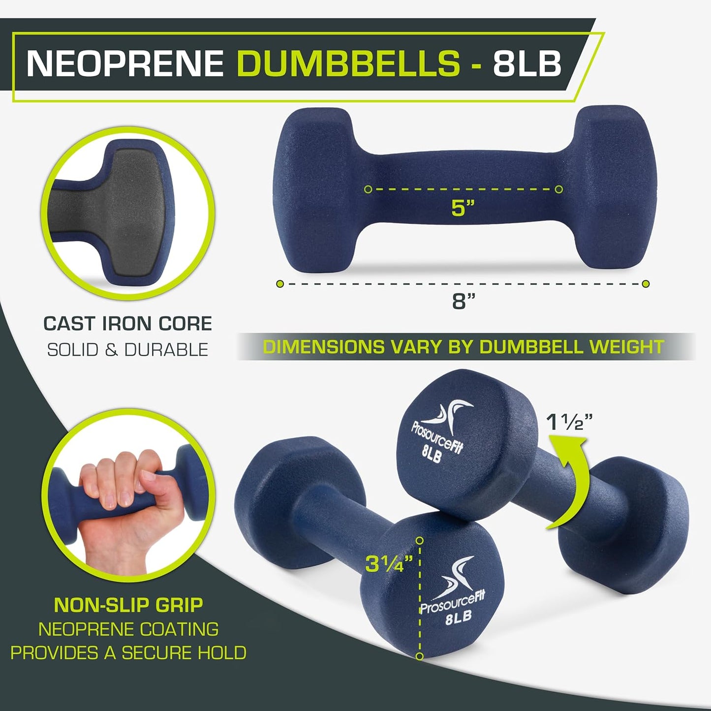 Neoprene Hanteln Set, Blau