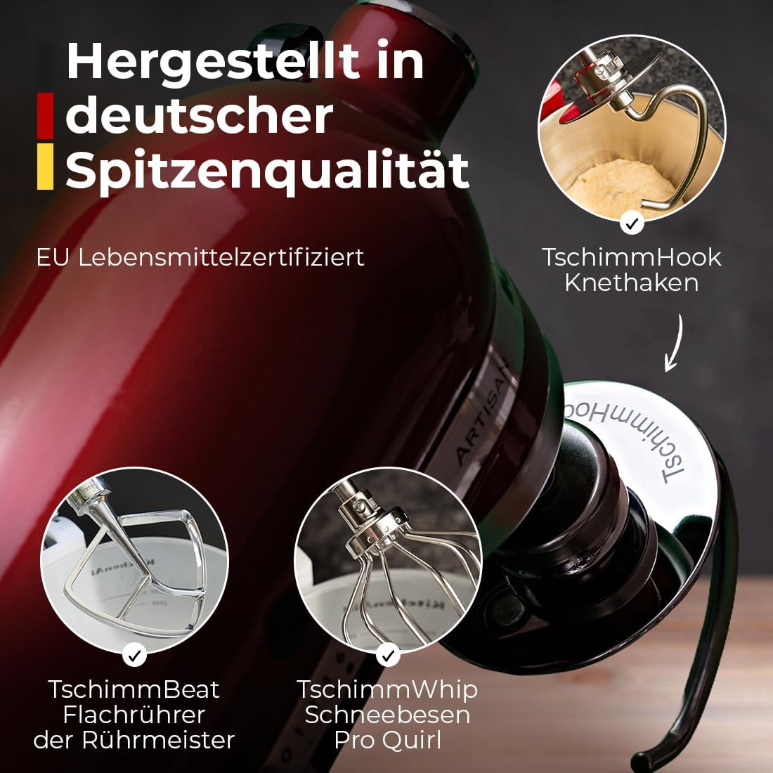 Flachrührer für Kitchen Aid, TschimmBeat Edelstahl
