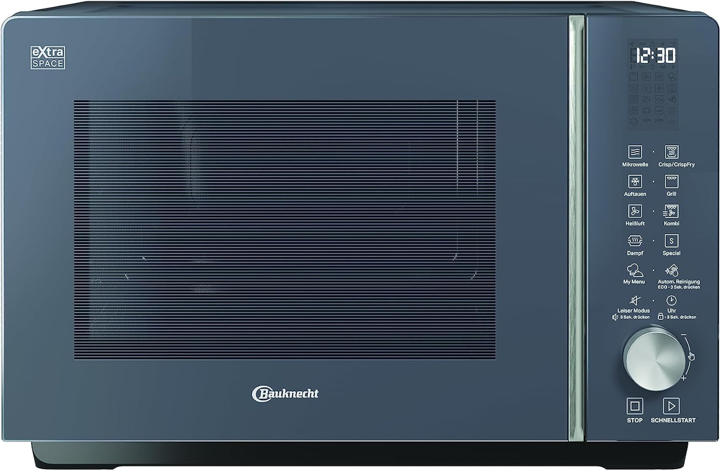 Mikrowelle MF 259 SG ohne Drehteller mit Dampfgar- und Crisp-Funktion, Silber-grau mit Dampfgar- und Crisp-Funktion