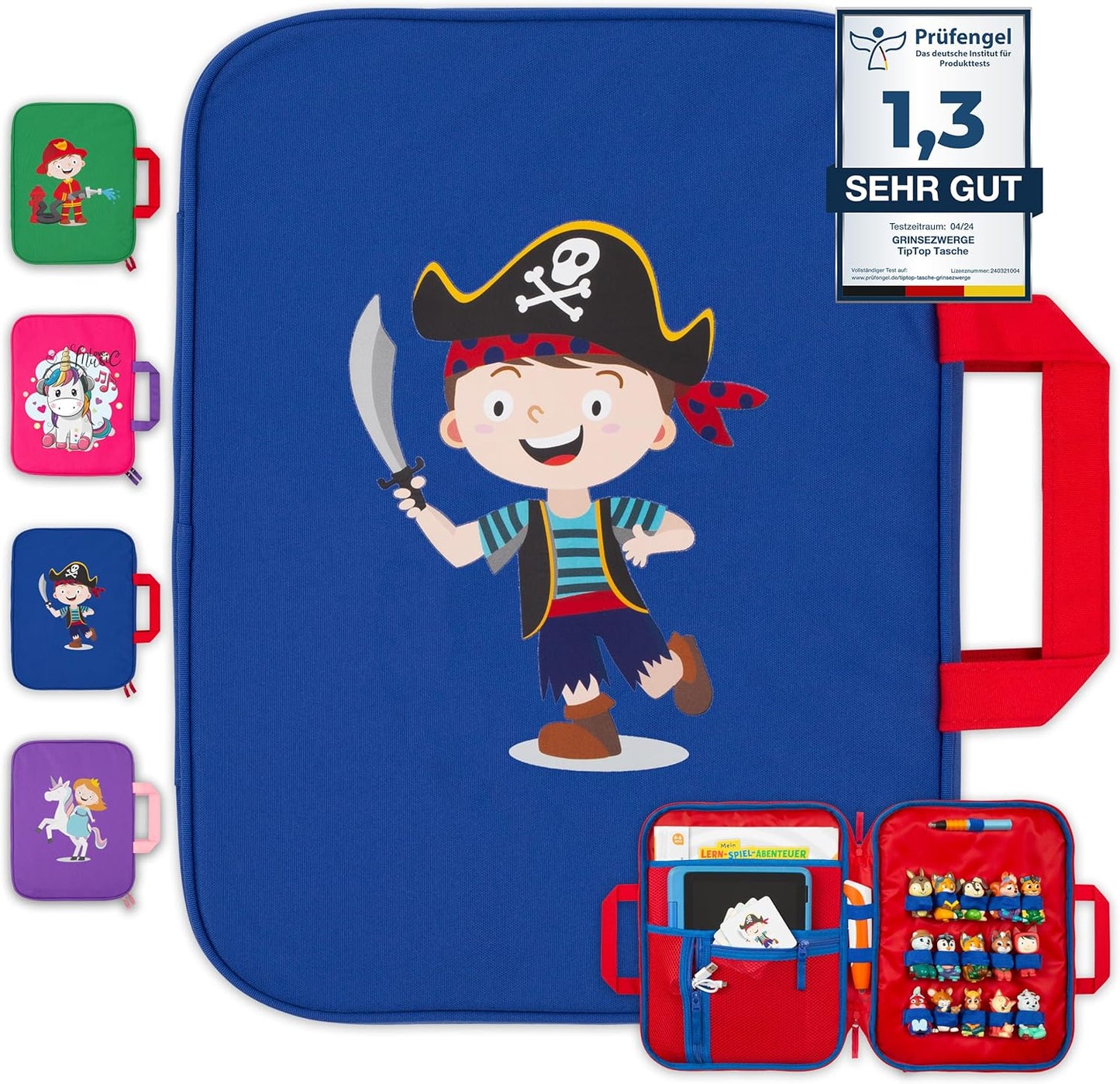 Tasche für Edurino, Tonie & TipToi Zubehör, Paolo Pirat (Blau)