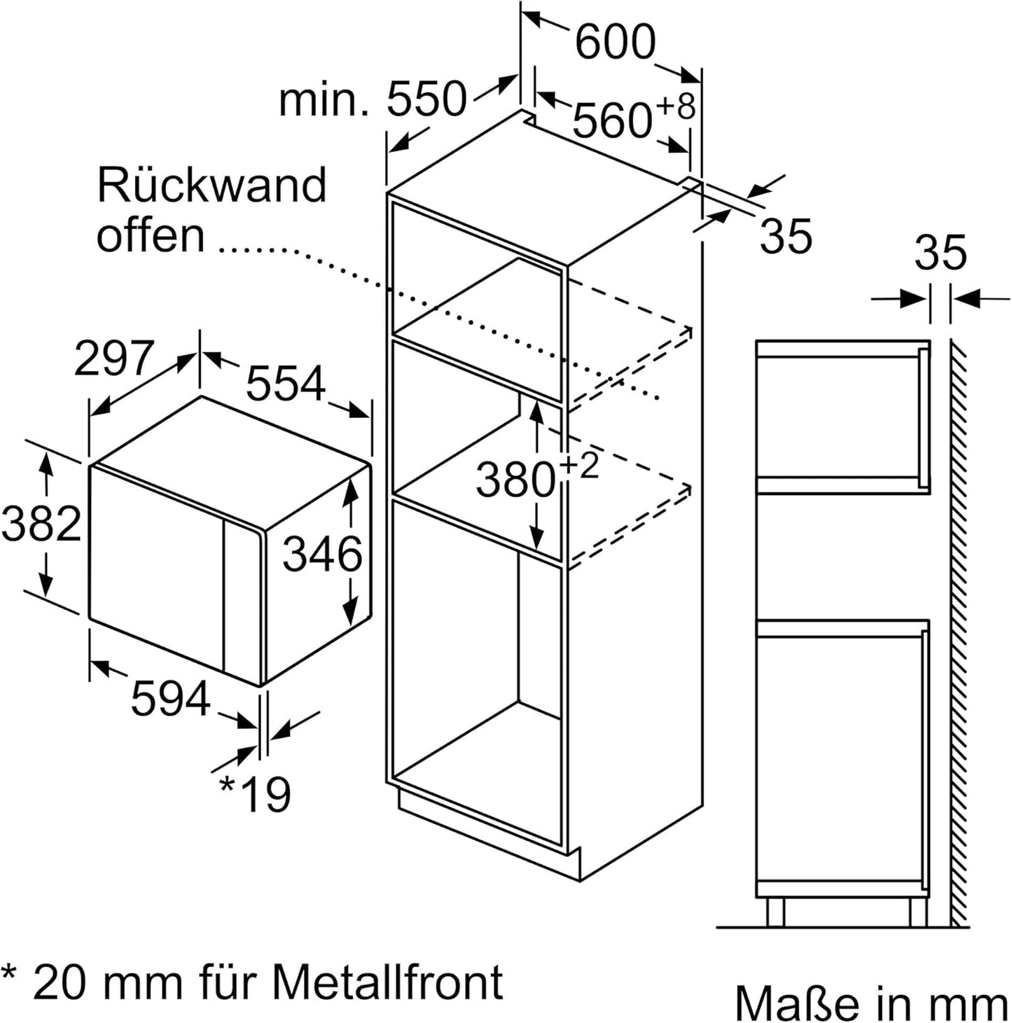 Einbau-Mikrowelle BF525LMB1 iQ500 mit Automatikprogrammen
