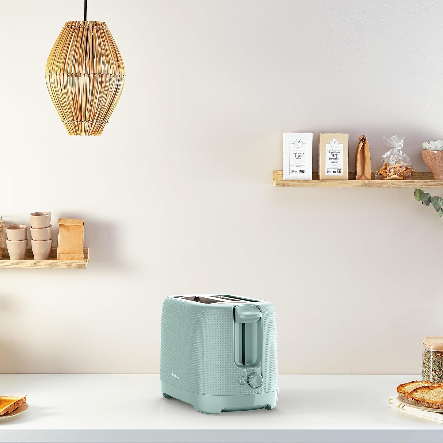 LT2M1310 Toaster mit 7 Bräunungsstufen, Brötchenaufsatz