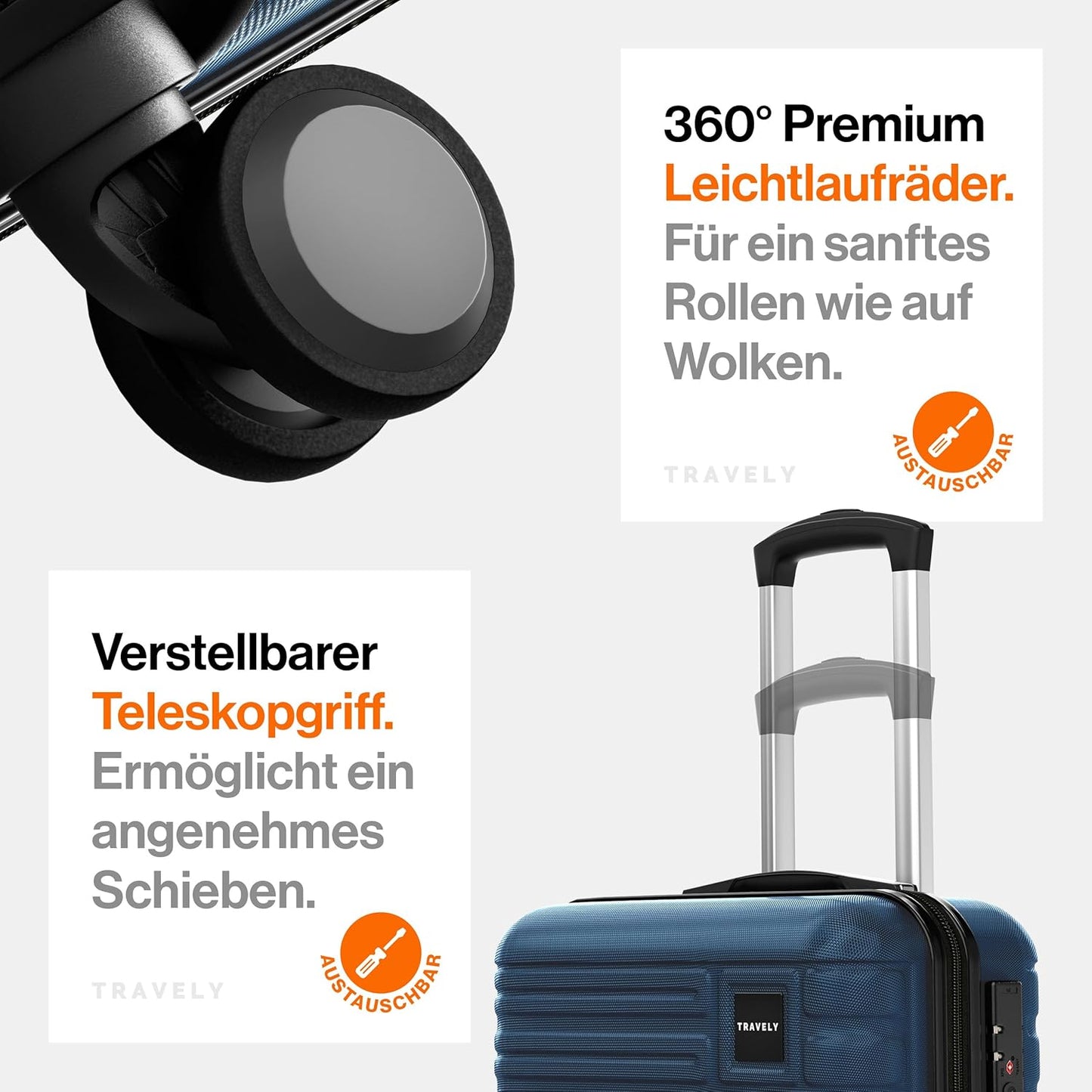 Hartschalenkoffer, XL Tiefseeblau