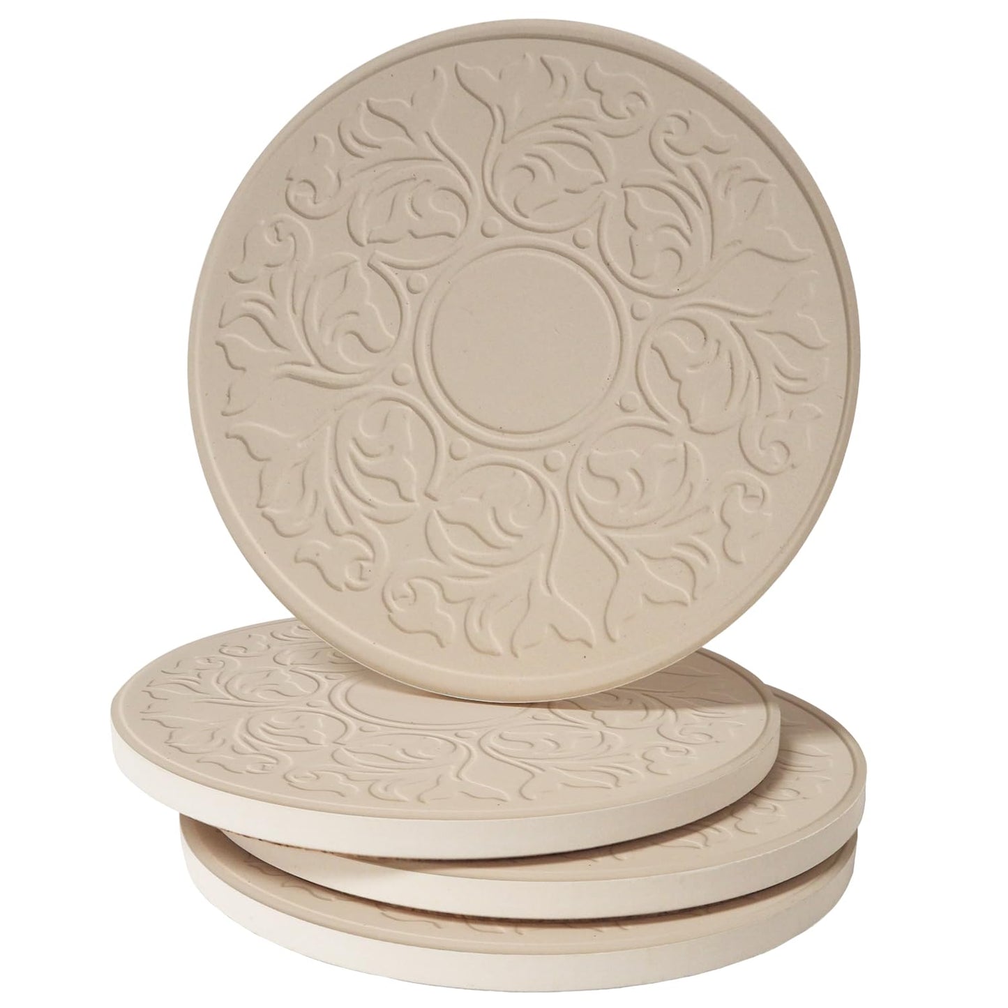 Embossed Victorian Lace Getränkeuntersetzer-Set