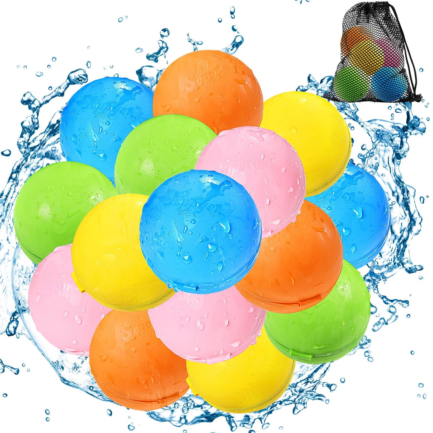 Wiederverwendbare Wasserbomben, 15 Stück, 15 Stk