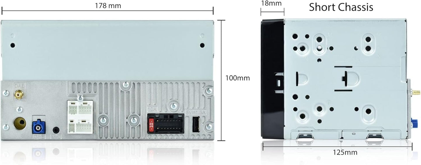 2DIN Media Receiver SPH-DA360DAB mit Touchpanel & DAB+, Single