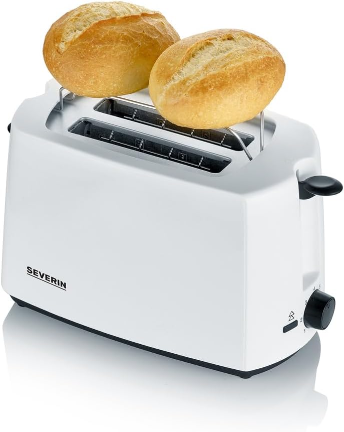 AT 2286 Toaster mit Brötchenaufsatz, Weiss / Schwarz