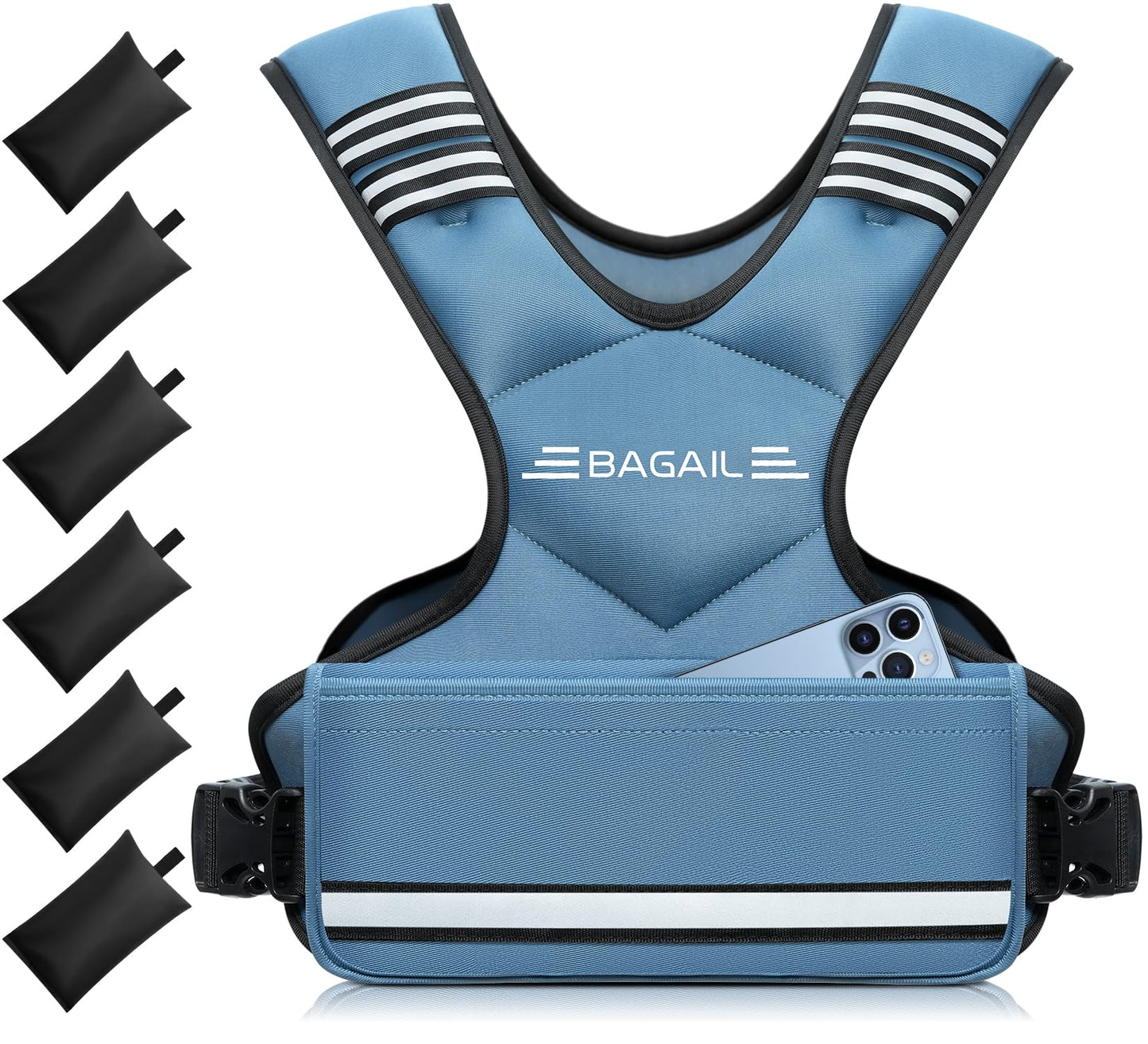 Einstellbare Gewichtsweste, Blau 1.8-4.5kg / 4-10lb