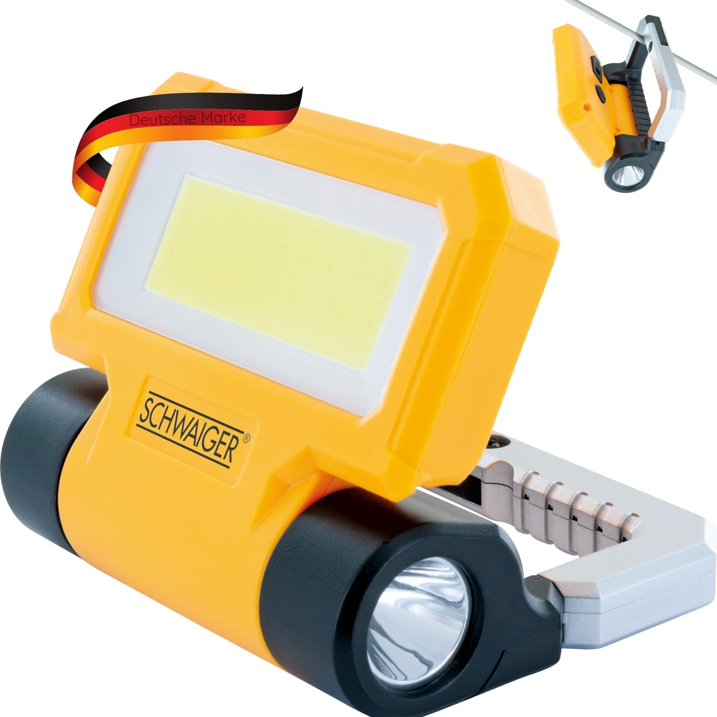 2 in1 LED Arbeitsleuchte Li-Ion, 300 Lm, Strahler mit Taschenlampe
