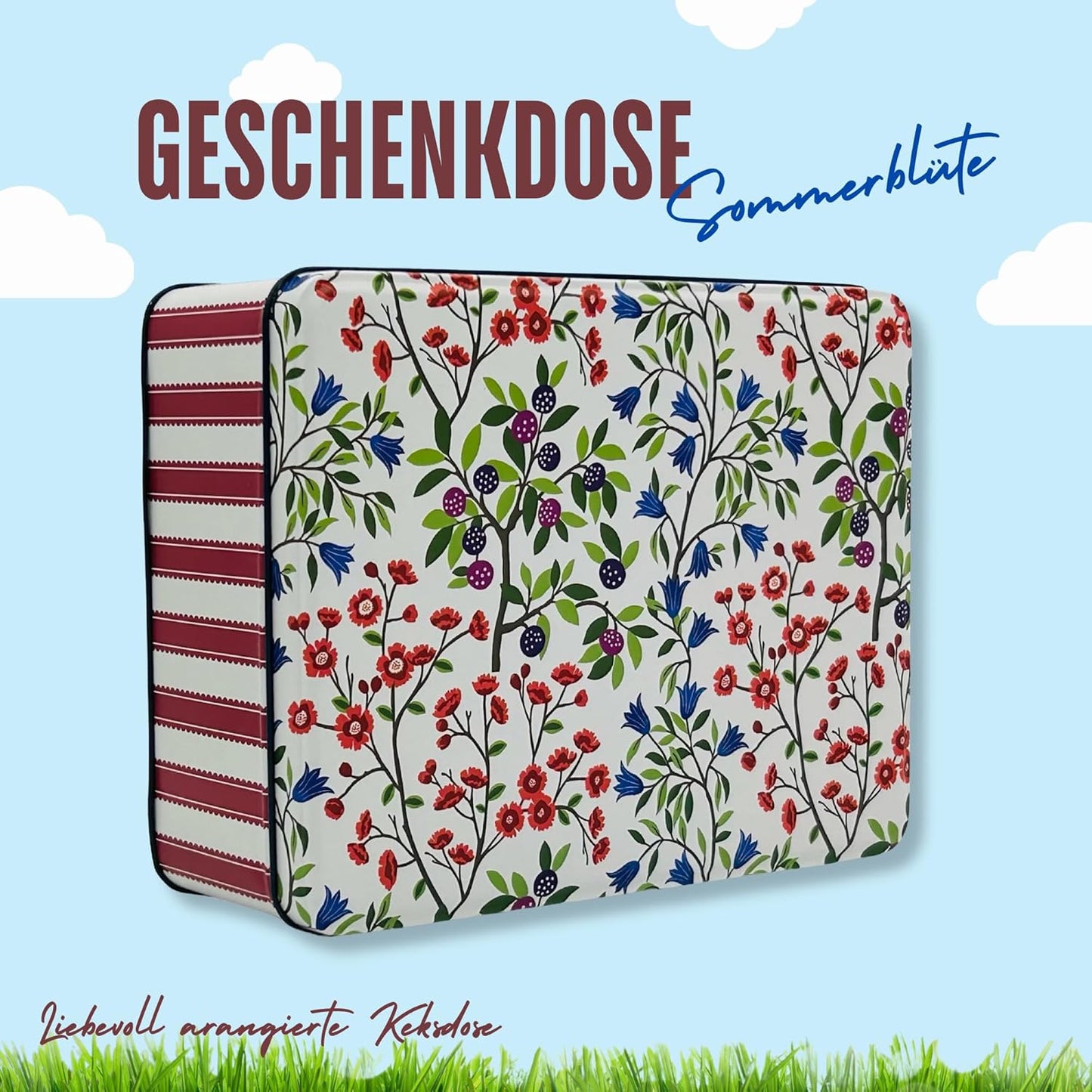 Keksdose Sanderson-Design, Sommerblüte