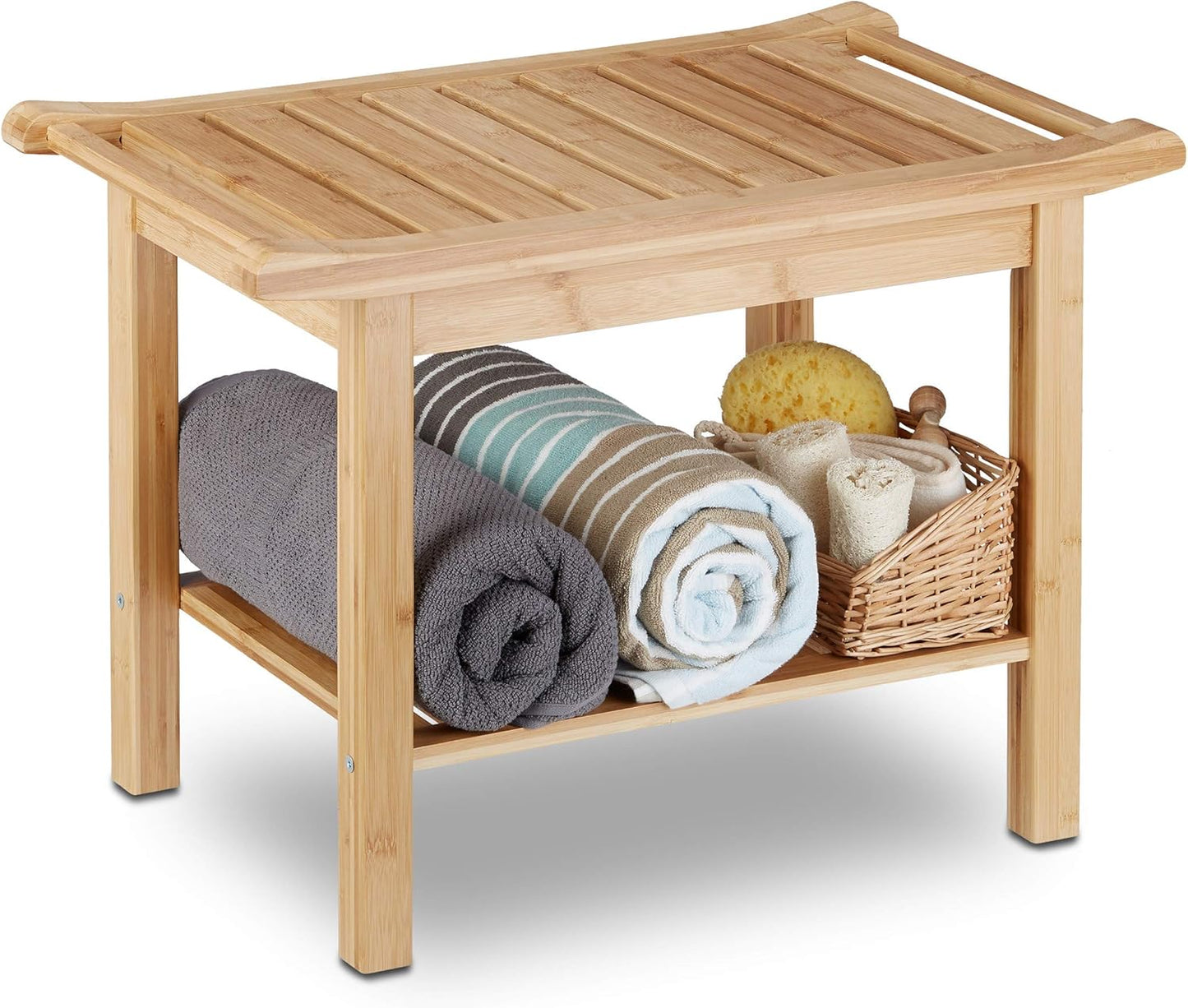 Badezimmerbank mit Ablage, Single