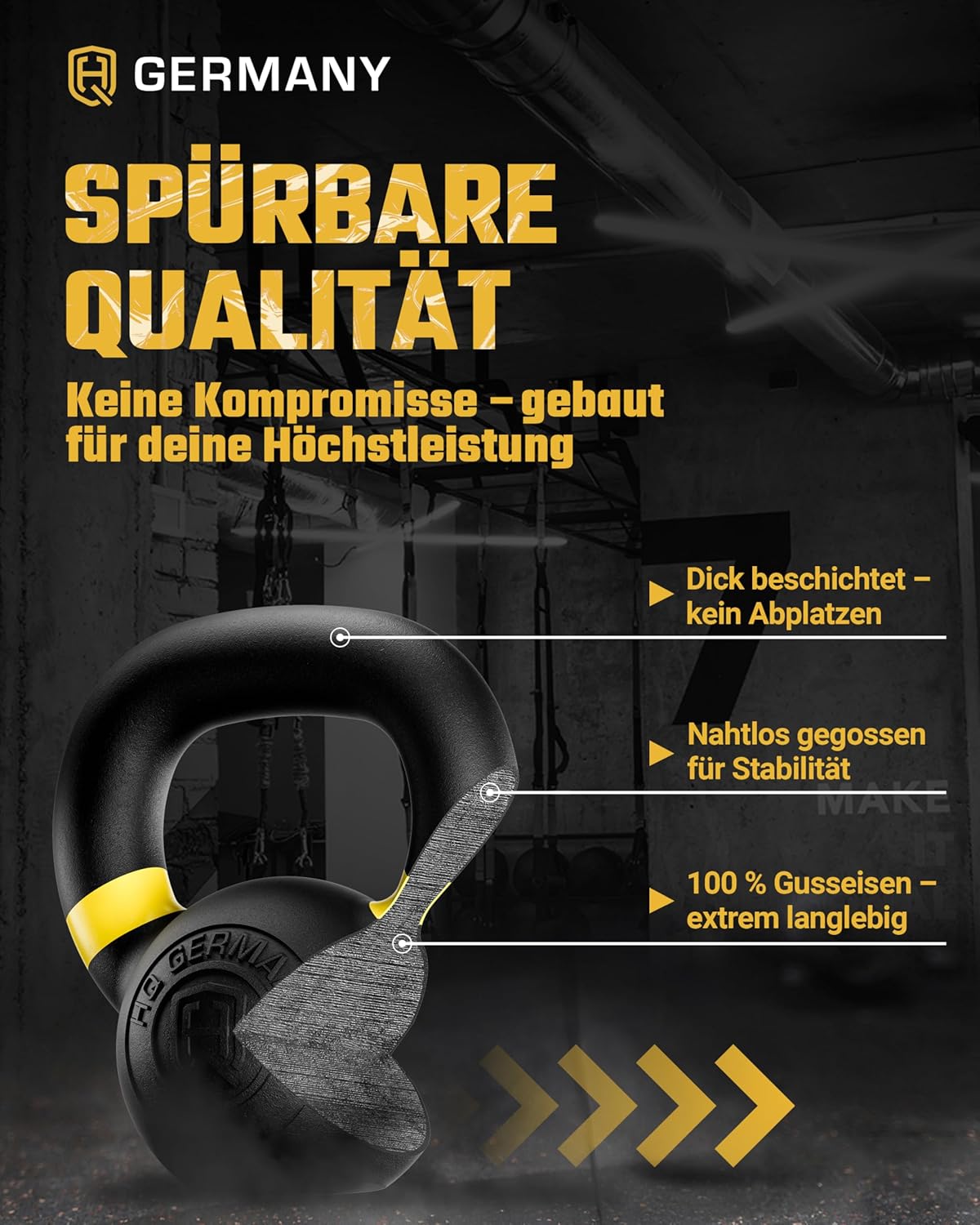 Powdercoat Kettlebell, 04KG