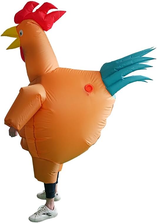 Aufblasbares Hahn-Kostüm für Erwachsene, Ananas Huhn