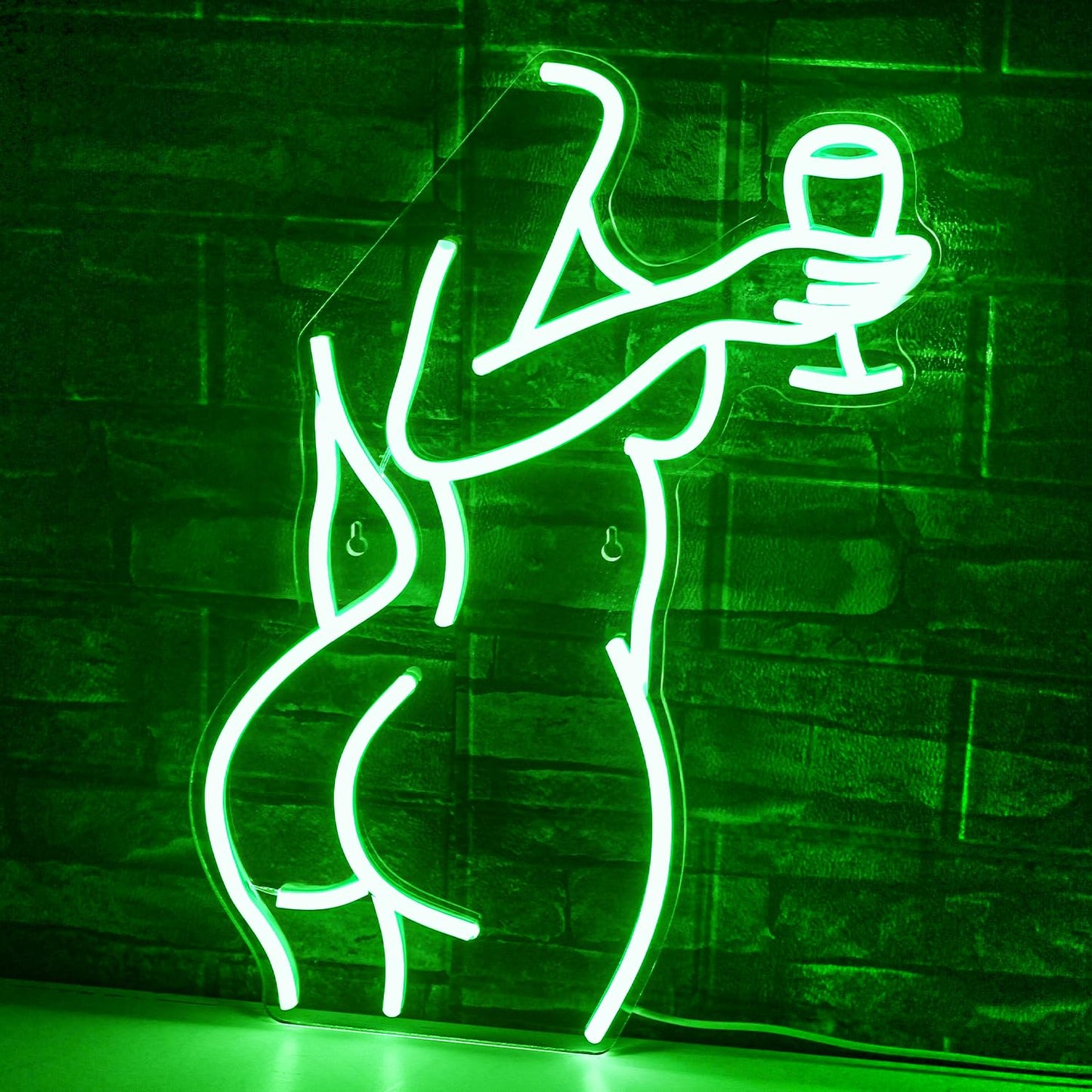 Neonschild Green Lady Back, green lady back