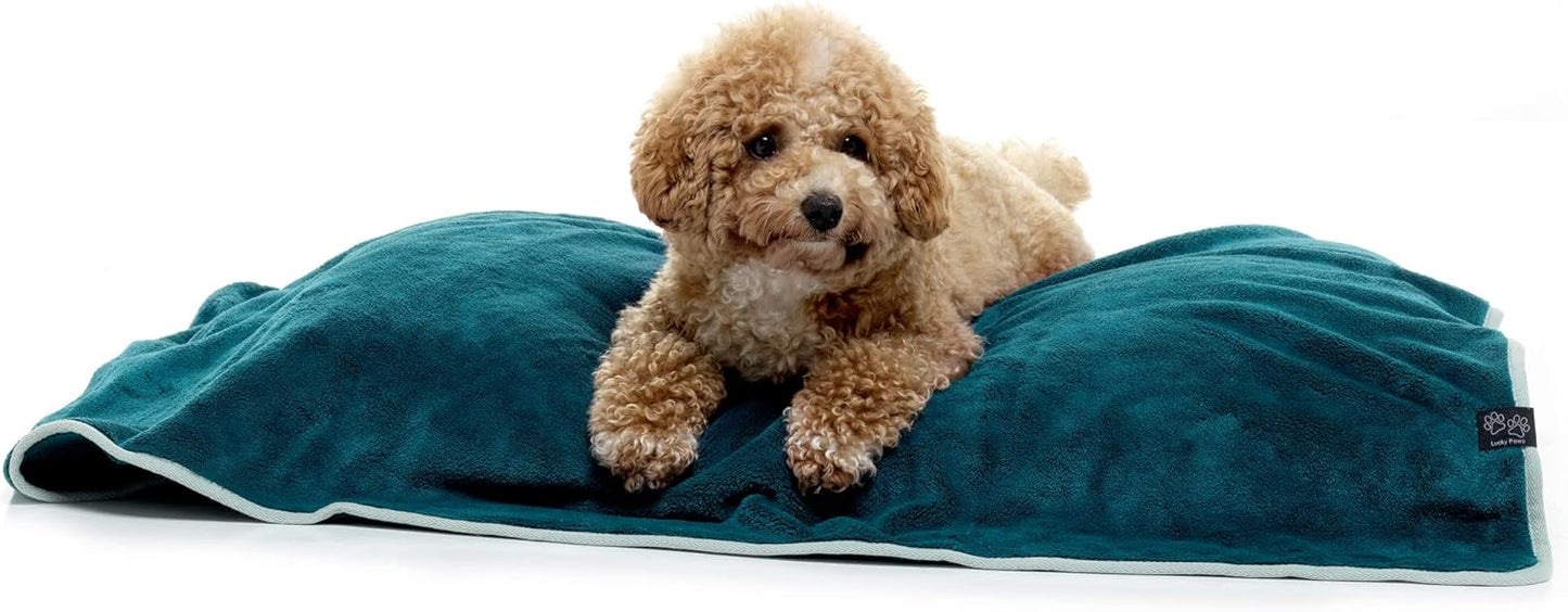 2er-Pack Hundehandtücher, Pack of 2 Teal