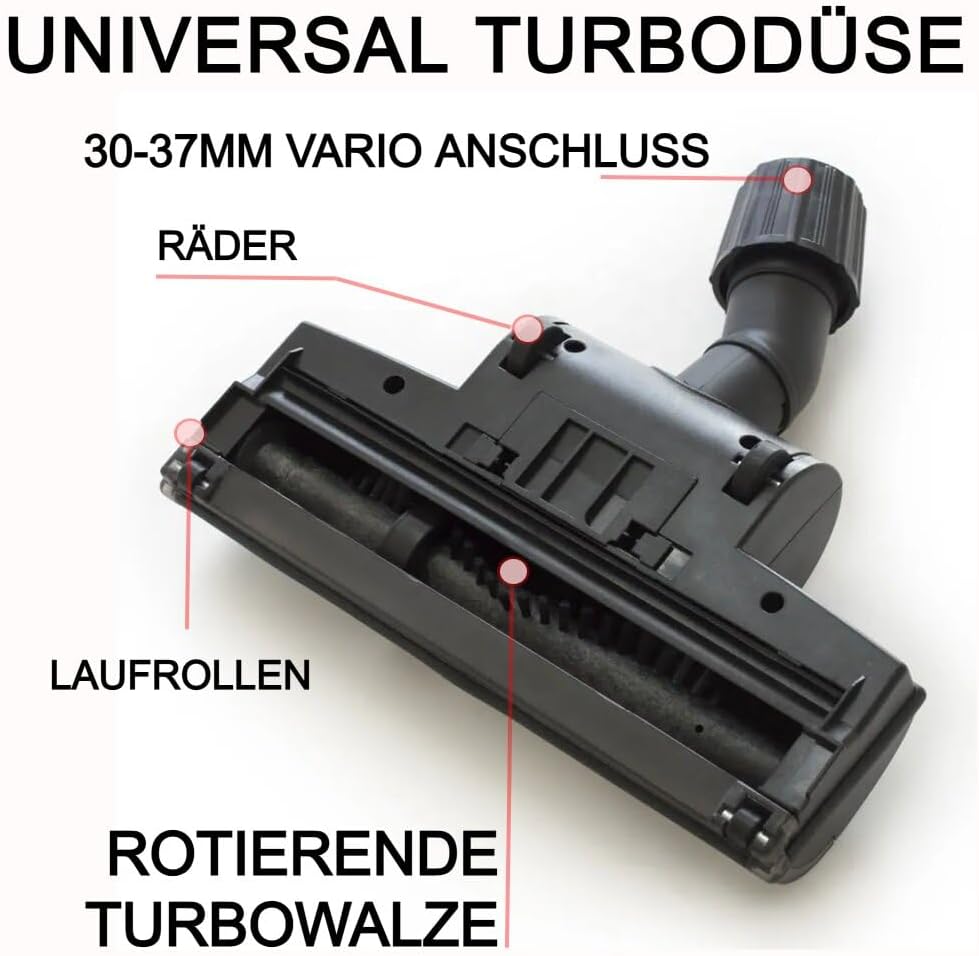 Universal Staubsauger Turbodüse für Tierhaare