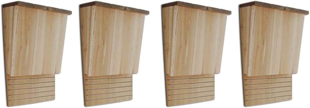 Holz Fledermauskasten-Set (4er Pack)