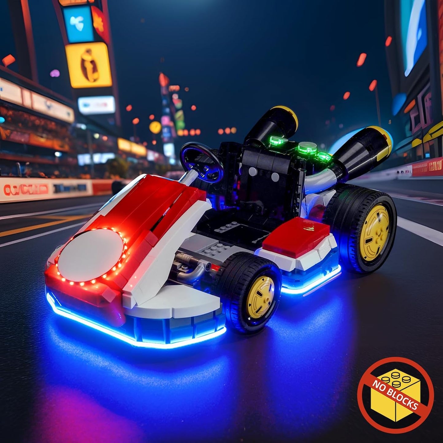 Beleuchtungs-Set für Mario Kart 72037 mit Fernbedienung, 72037 Mario Standard Kart Fernbedienung