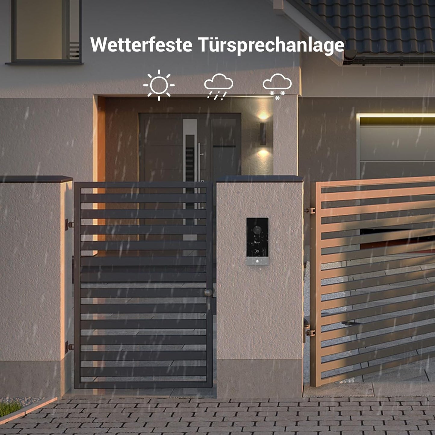 HP5 WLAN Video-Türsprechanlage mit 7-Zoll-Touchscreen, Black