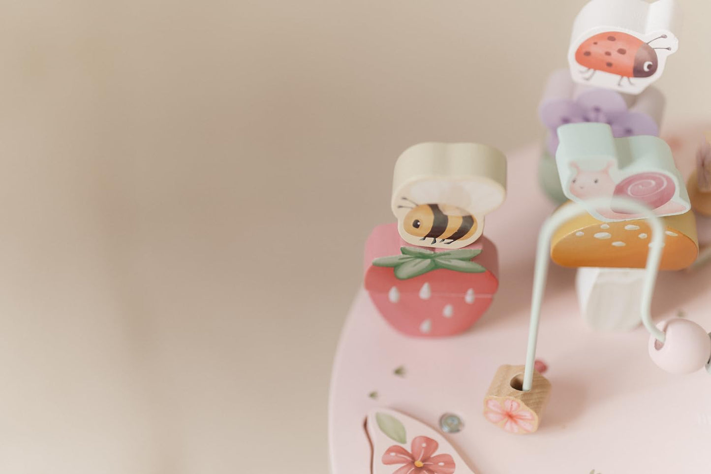 Holz-Aktivitätstisch Fairy Garden rosa