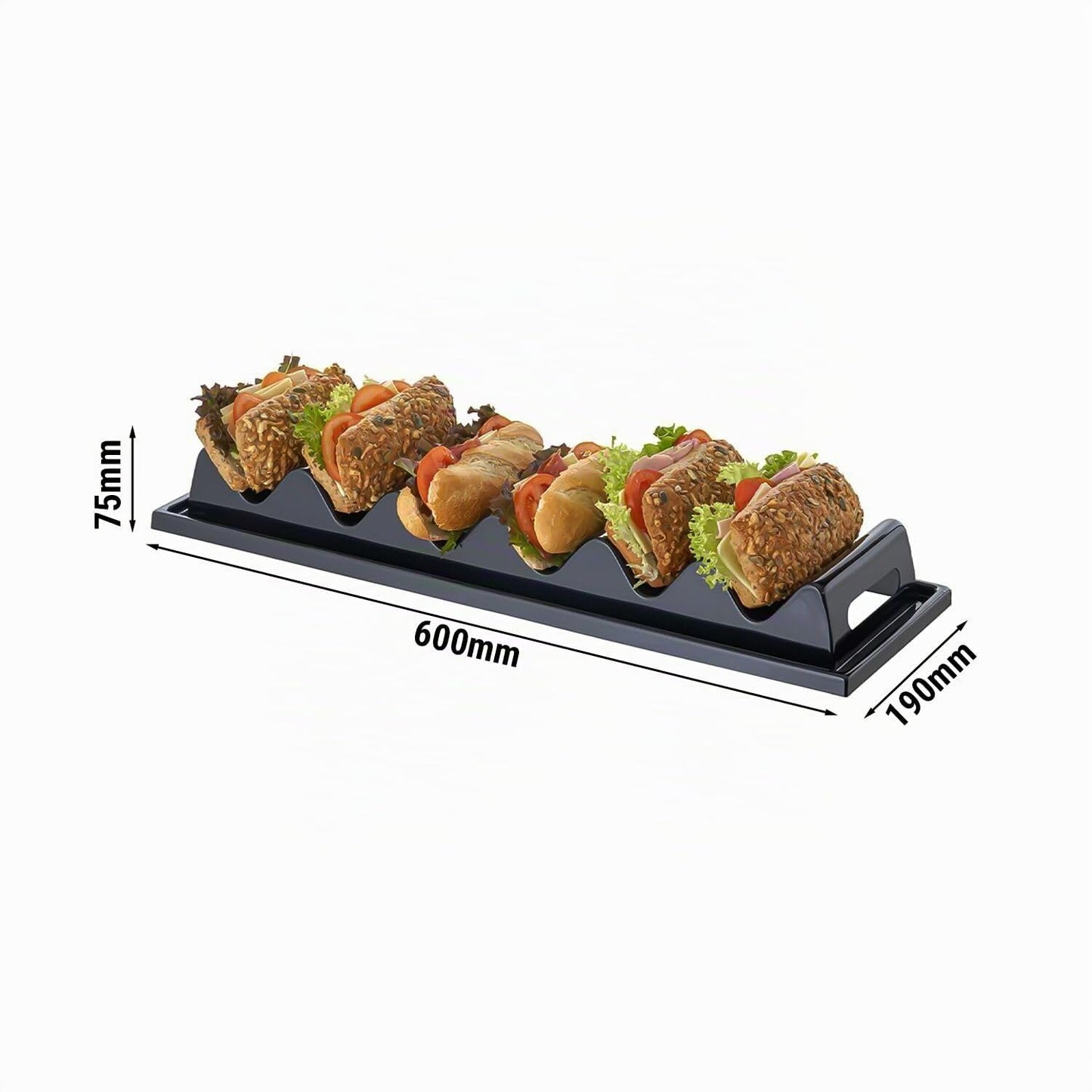 Snackpresenter mit 6 Mulden