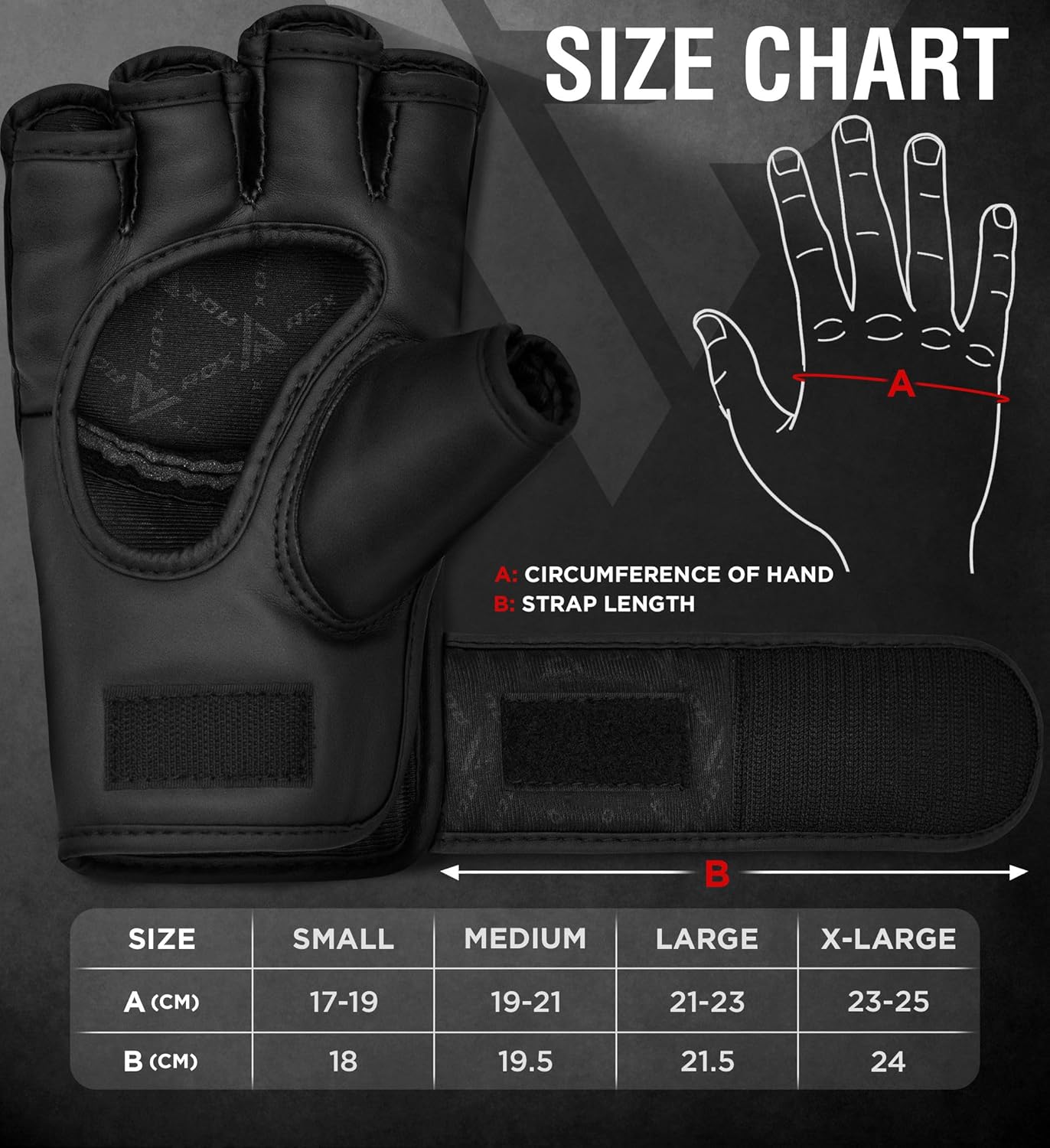 MMA Handschuhe für Kampfsportbegeisterte, L Schwarz