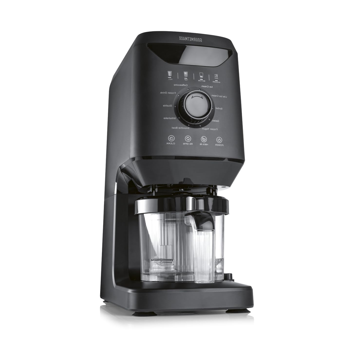SmoothUp Eiscreme-Maschine mit 10 Programmen, Eismaschine 800W schwarz