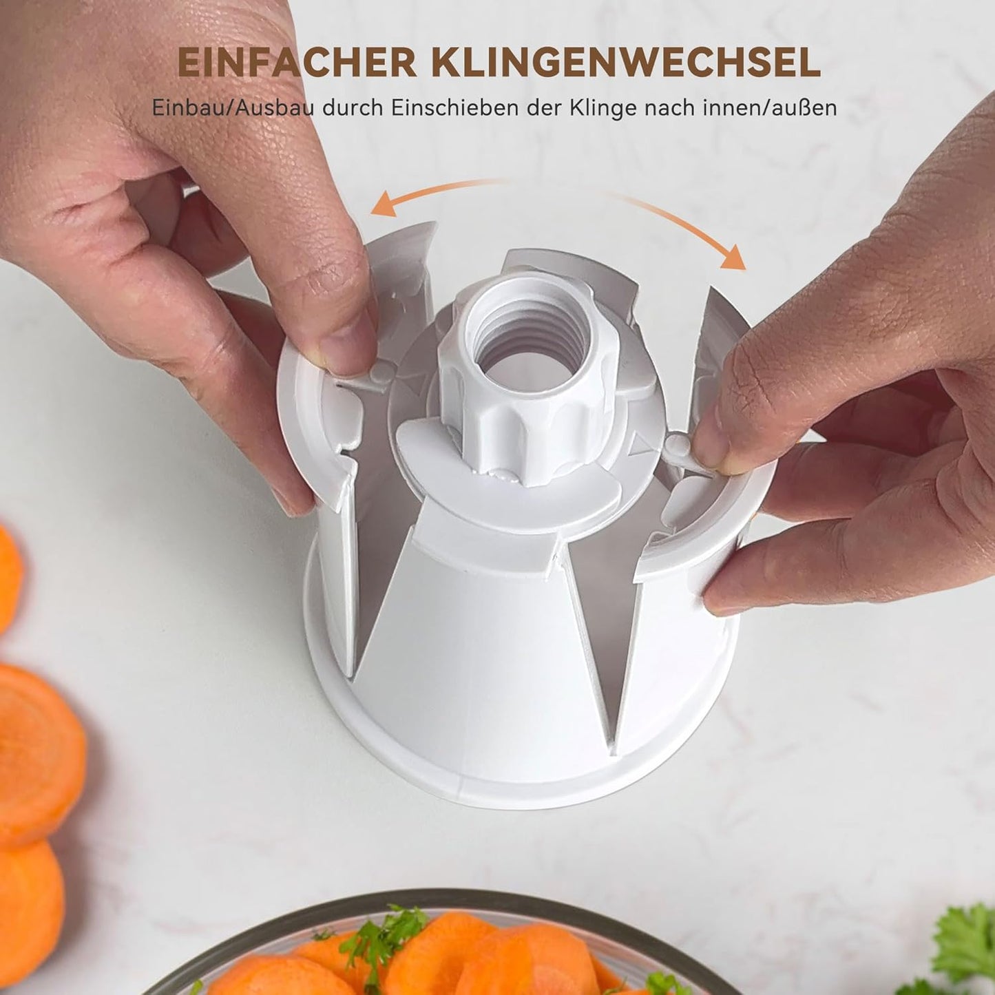 Gemüseschneider mit Kurbel