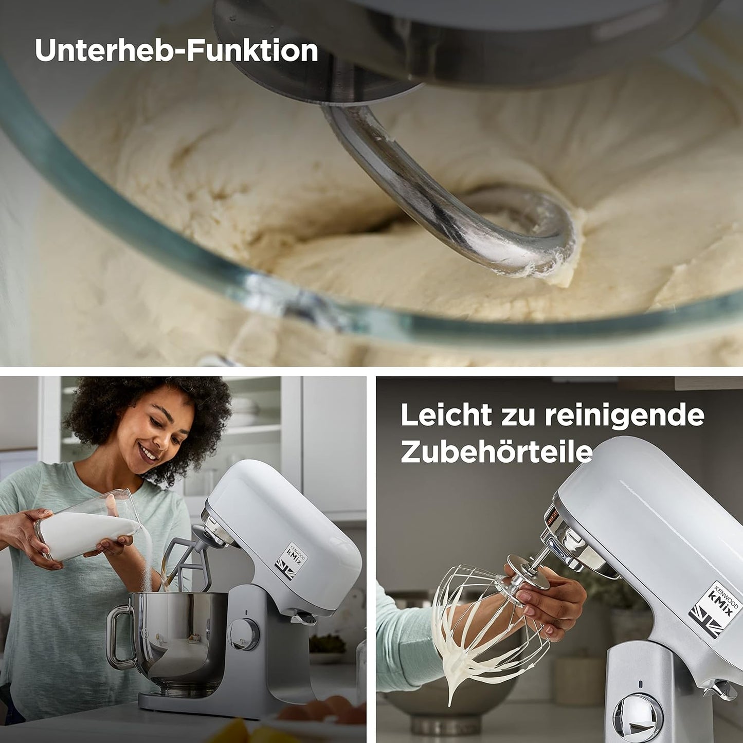 Küchenmaschine mit Edelstahl-Schüssel, Standard size Weiss