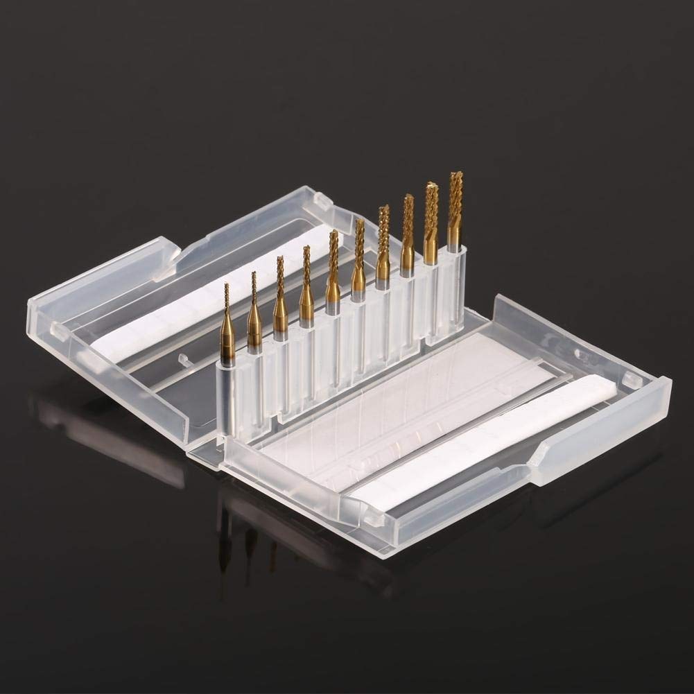 10-teiliges Schaftfräser-Set, 1-3 mm
